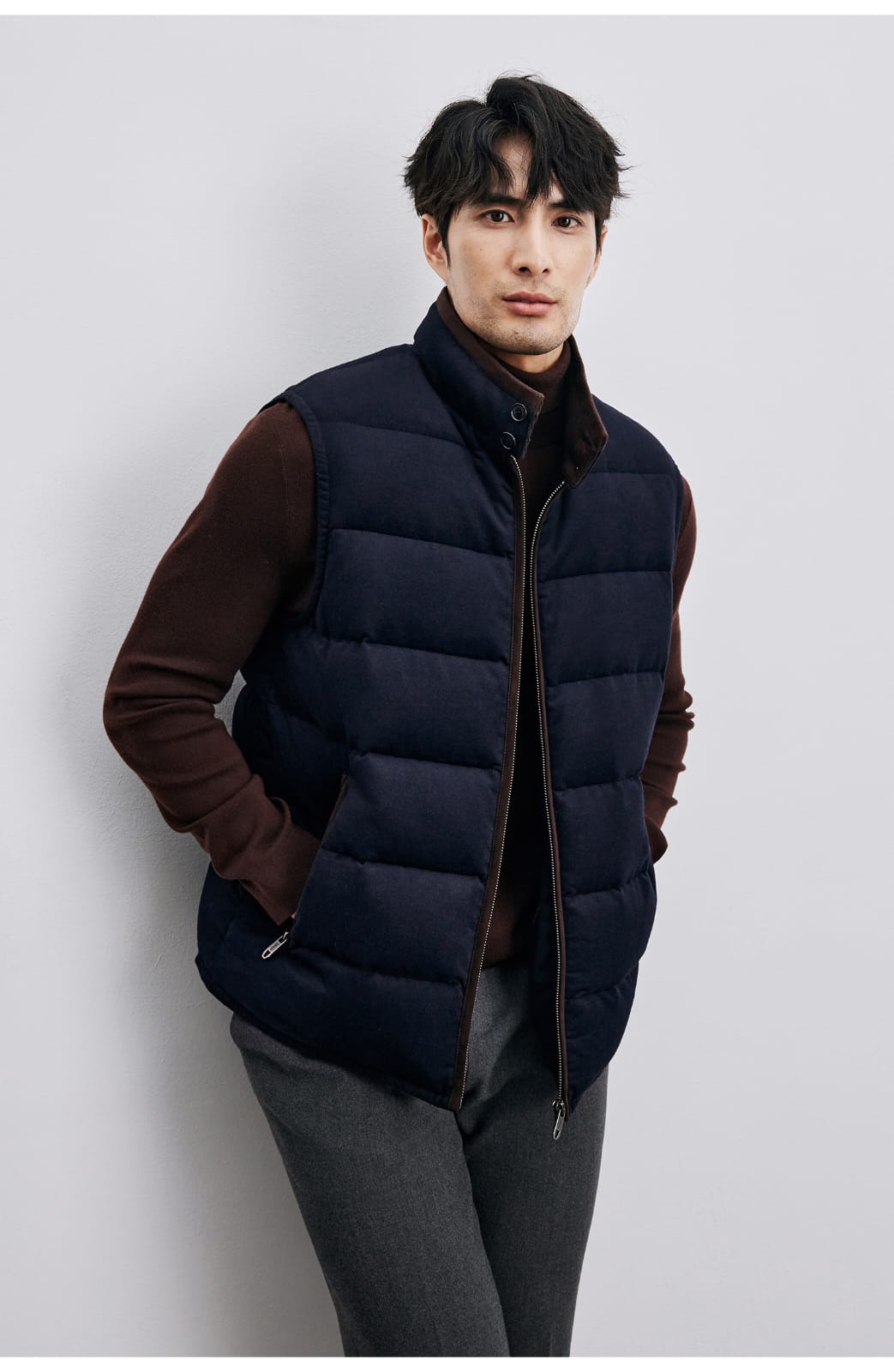 PREMIUM QUILTED GOOSE DOWN HIGH-COLLAR WINTER VEST
