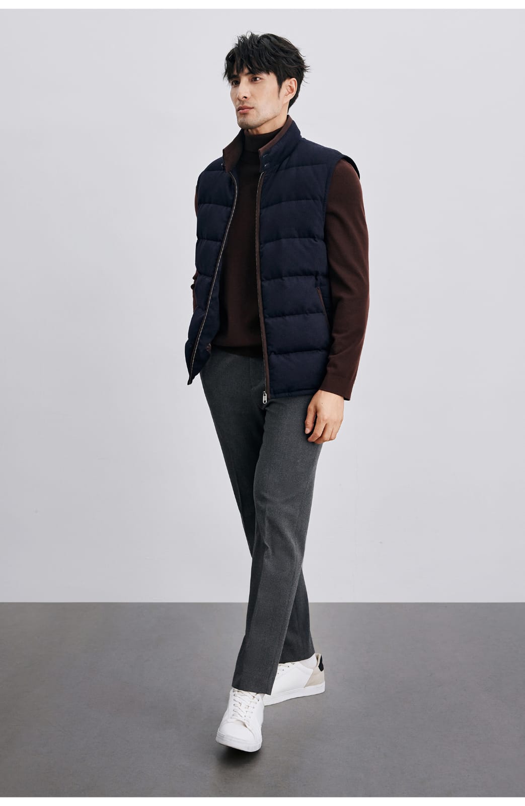 PREMIUM QUILTED GOOSE DOWN HIGH-COLLAR WINTER VEST