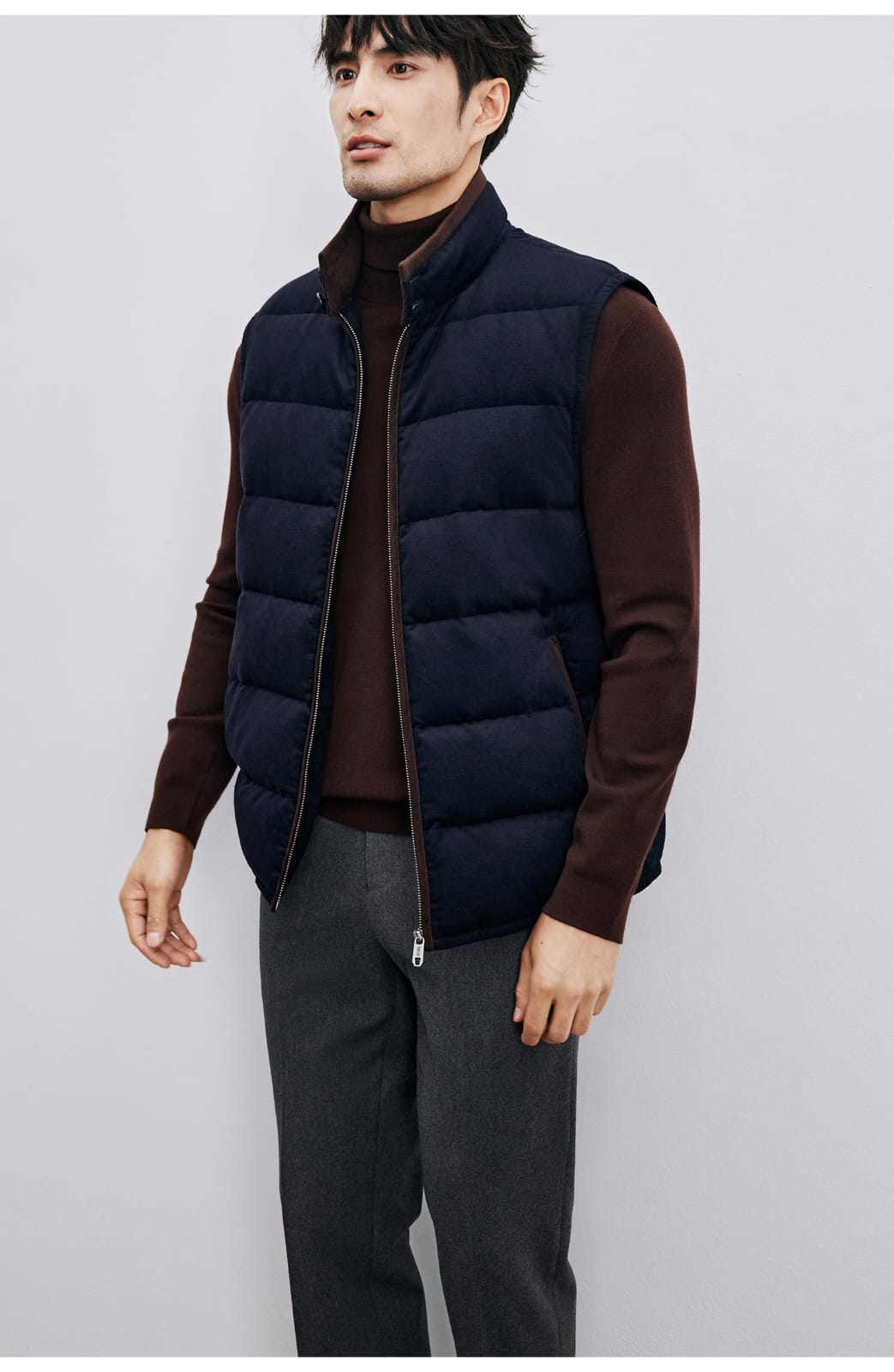 PREMIUM QUILTED GOOSE DOWN HIGH-COLLAR WINTER VEST
