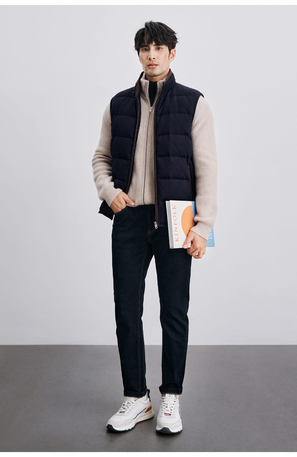 PREMIUM QUILTED GOOSE DOWN HIGH-COLLAR WINTER VEST