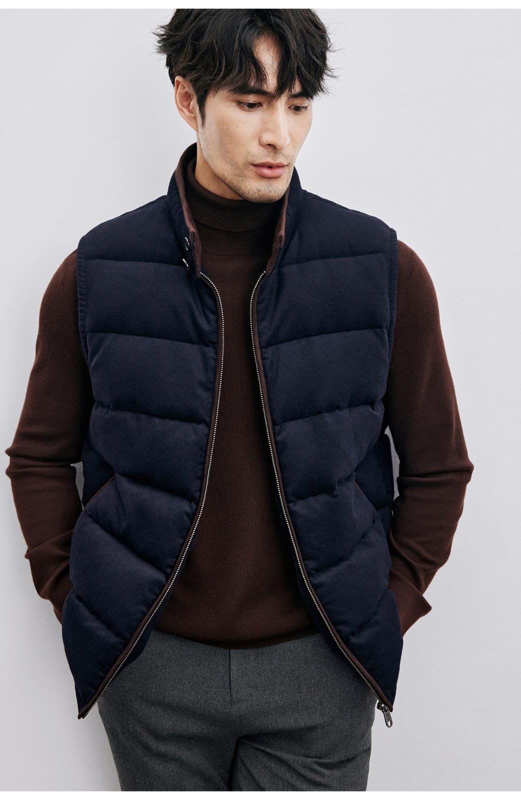 PREMIUM QUILTED GOOSE DOWN HIGH-COLLAR WINTER VEST