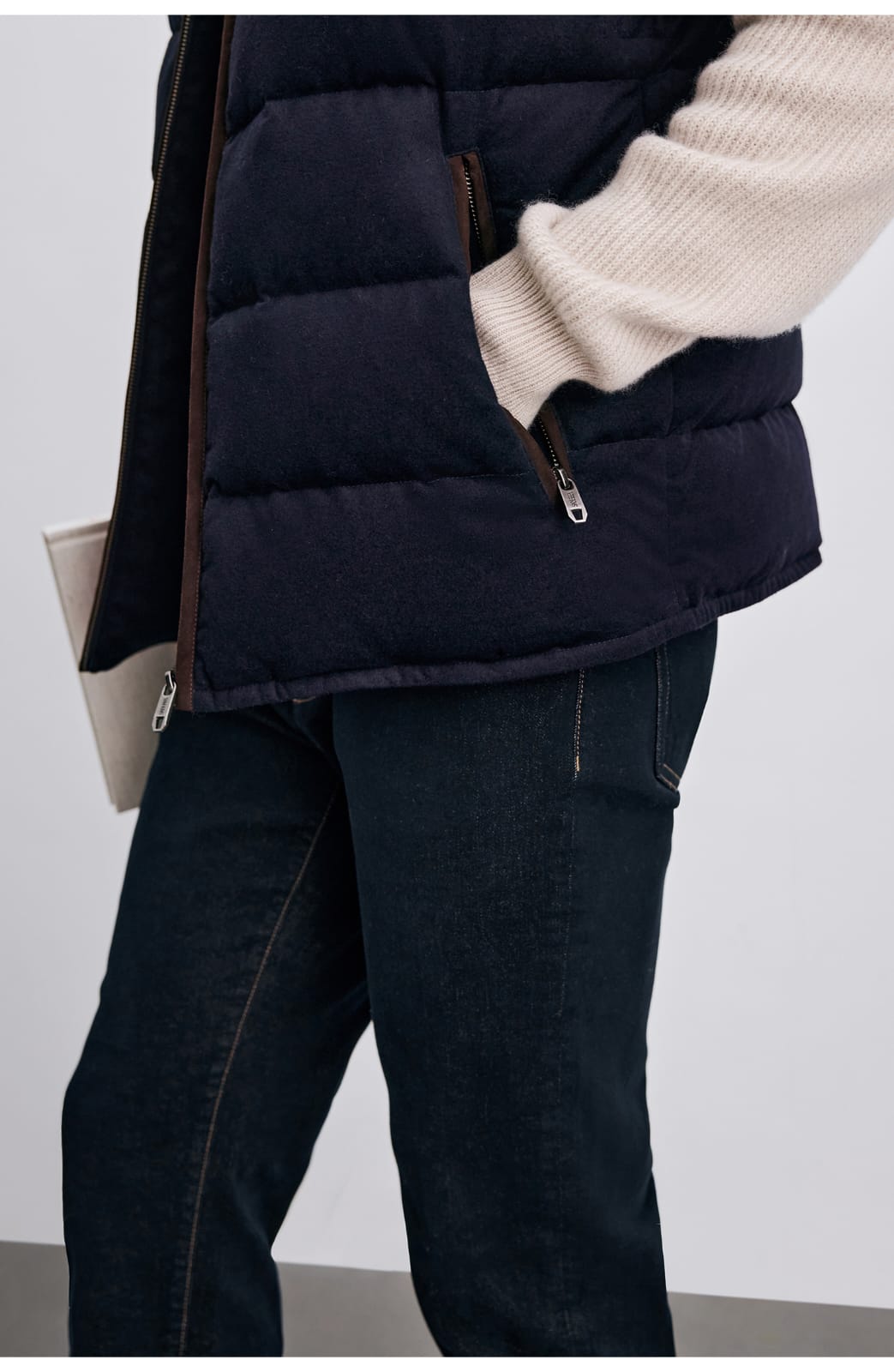 PREMIUM QUILTED GOOSE DOWN HIGH-COLLAR WINTER VEST
