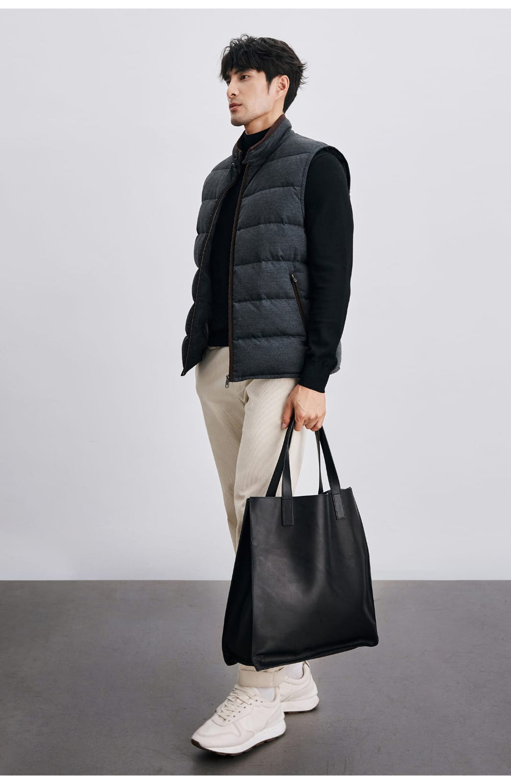 PREMIUM QUILTED GOOSE DOWN HIGH-COLLAR WINTER VEST