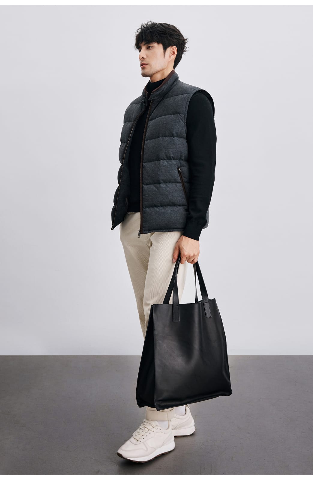 PREMIUM QUILTED GOOSE DOWN HIGH-COLLAR WINTER VEST