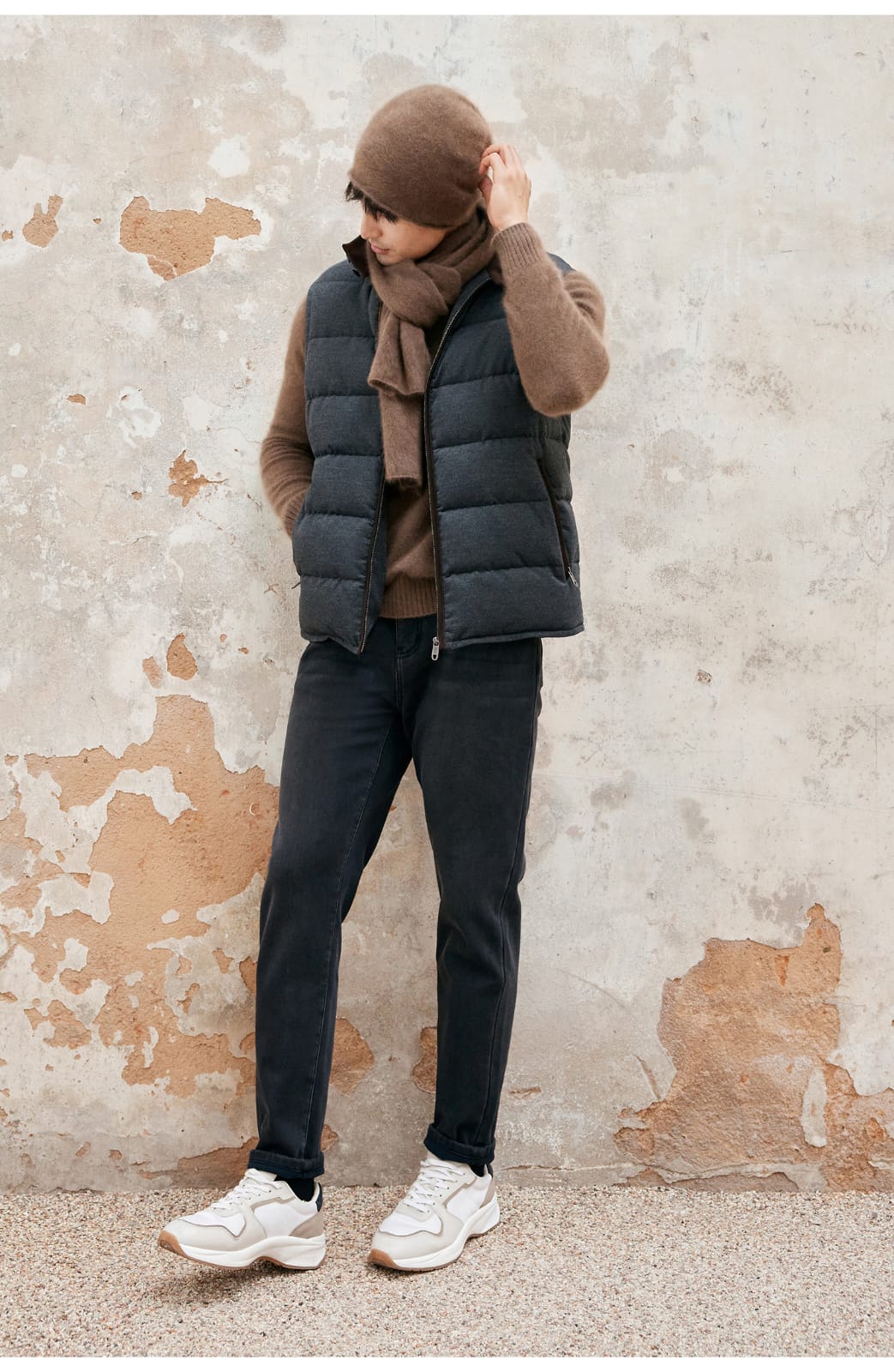 PREMIUM QUILTED GOOSE DOWN HIGH-COLLAR WINTER VEST