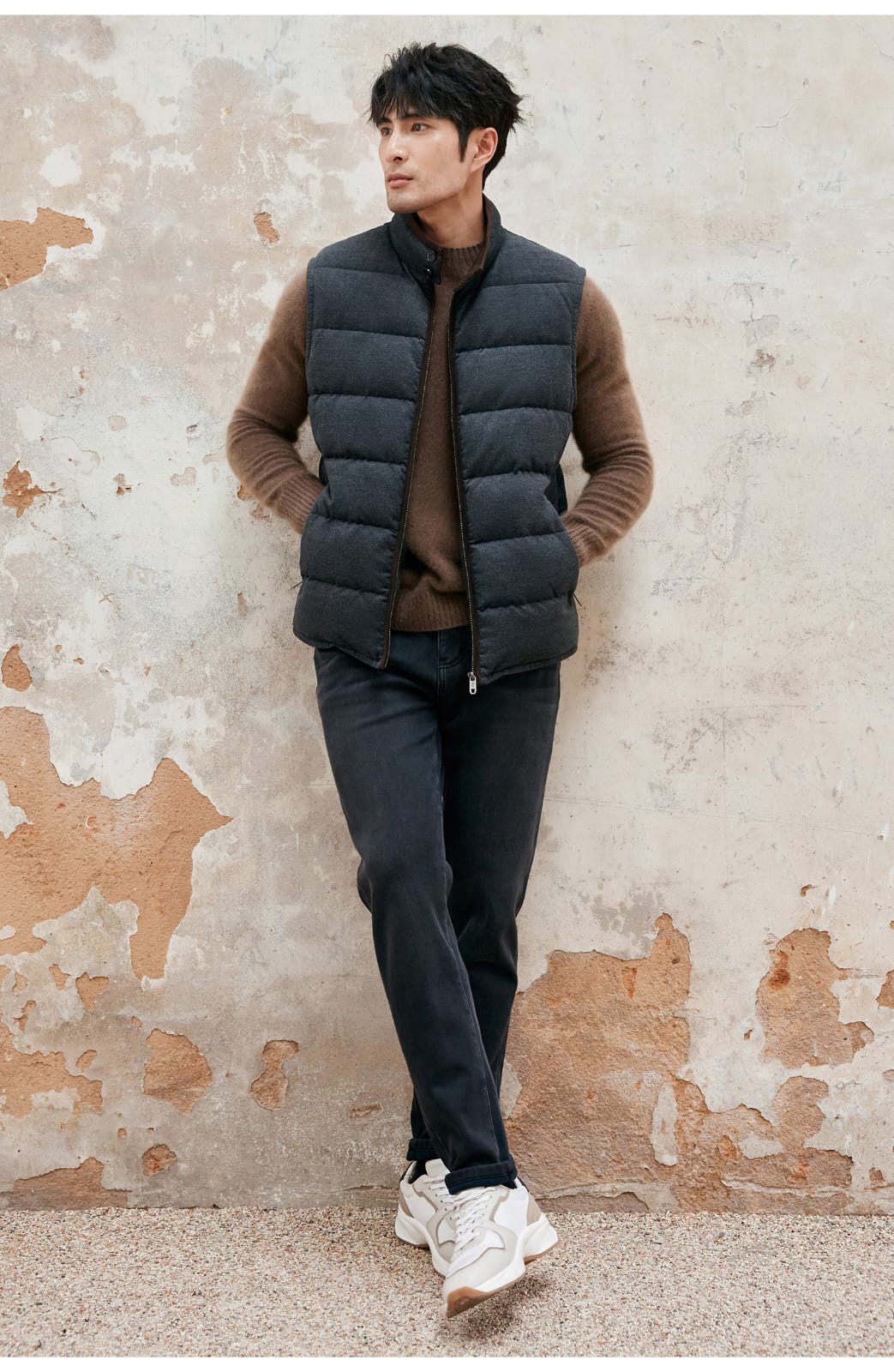 PREMIUM QUILTED GOOSE DOWN HIGH-COLLAR WINTER VEST