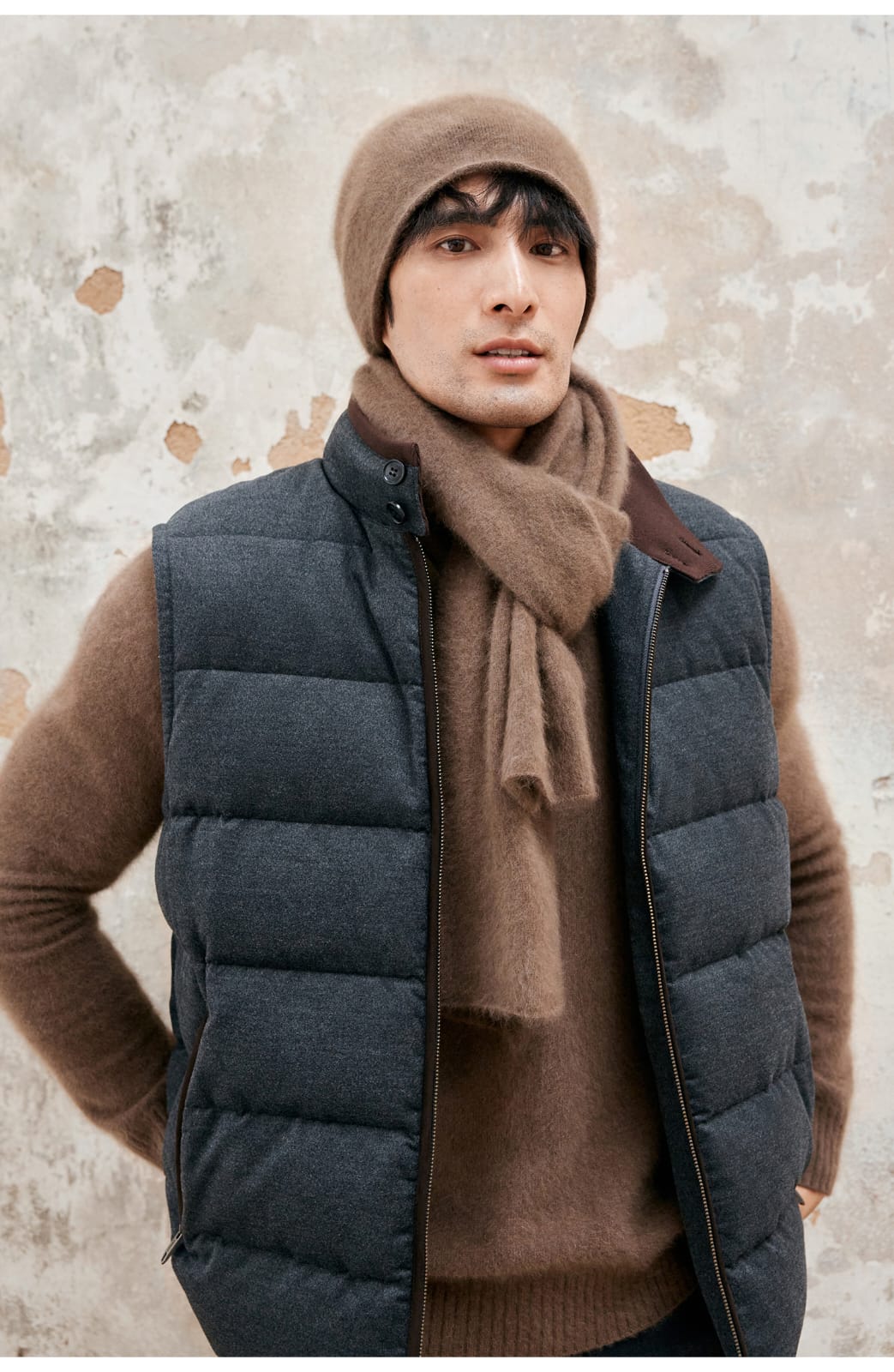 PREMIUM QUILTED GOOSE DOWN HIGH-COLLAR WINTER VEST