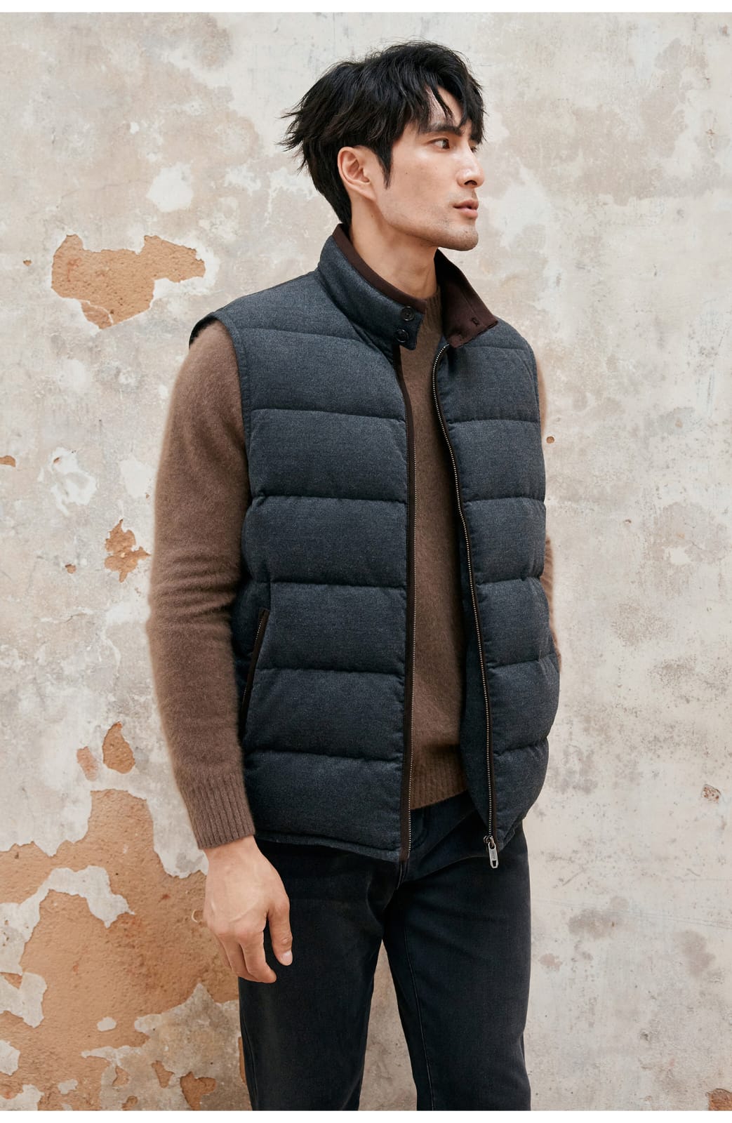 PREMIUM QUILTED GOOSE DOWN HIGH-COLLAR WINTER VEST