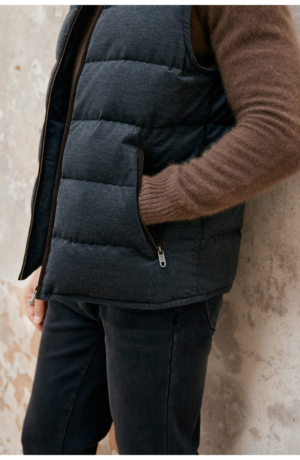 PREMIUM QUILTED GOOSE DOWN HIGH-COLLAR WINTER VEST