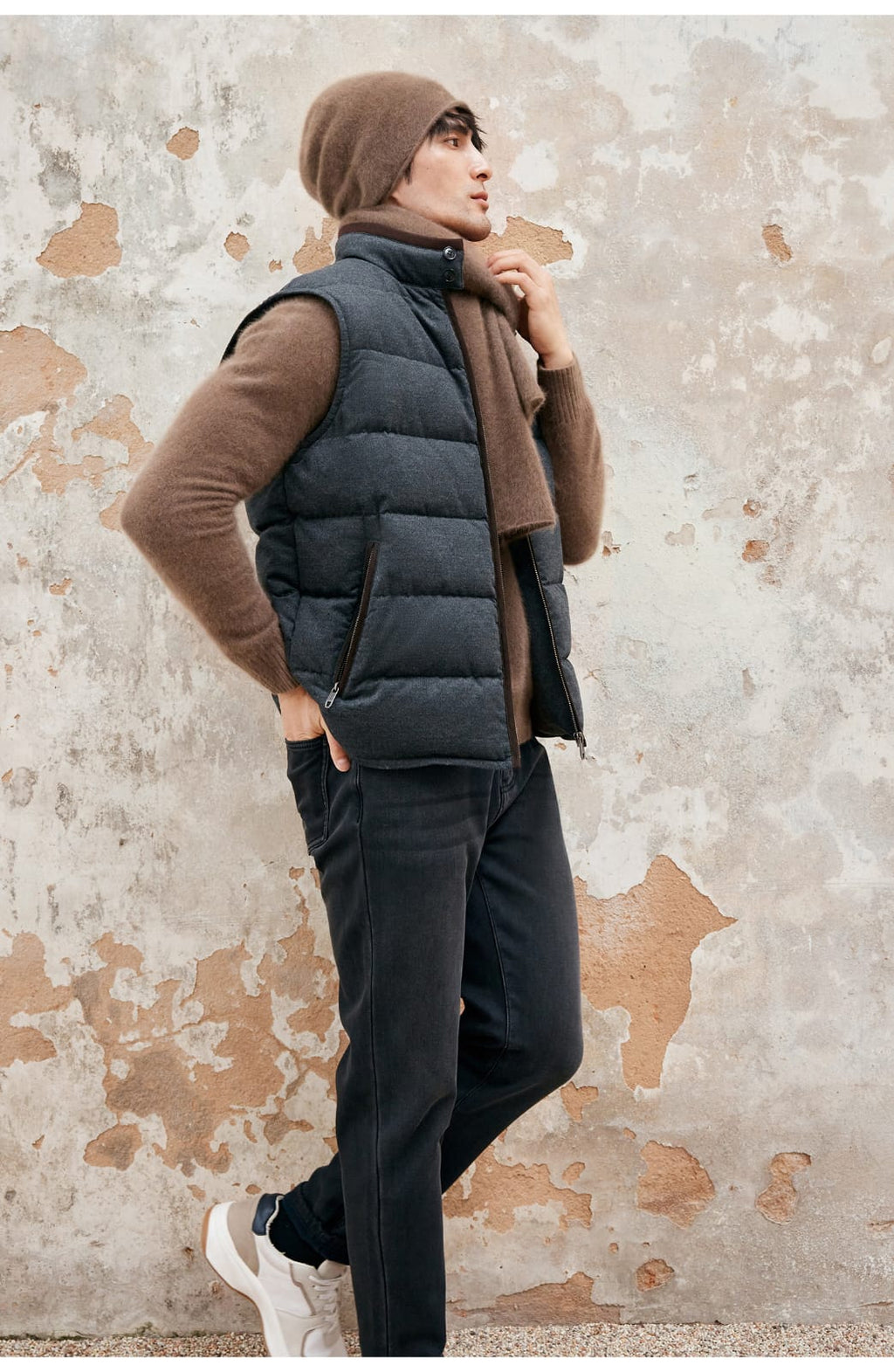 PREMIUM QUILTED GOOSE DOWN HIGH-COLLAR WINTER VEST