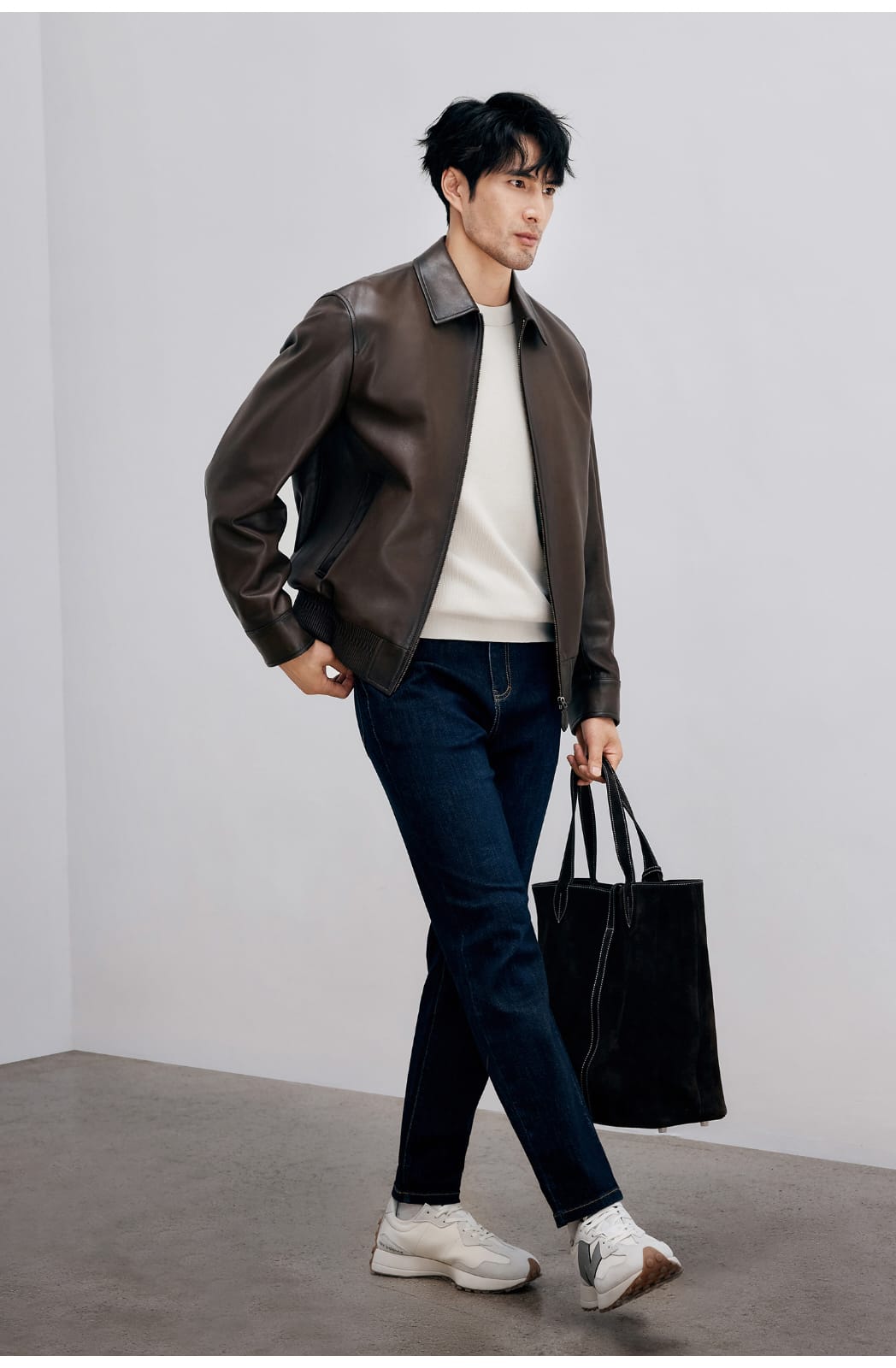 ITALIAN STYLE LUXURY LAMBSKIN LEATHER COAT