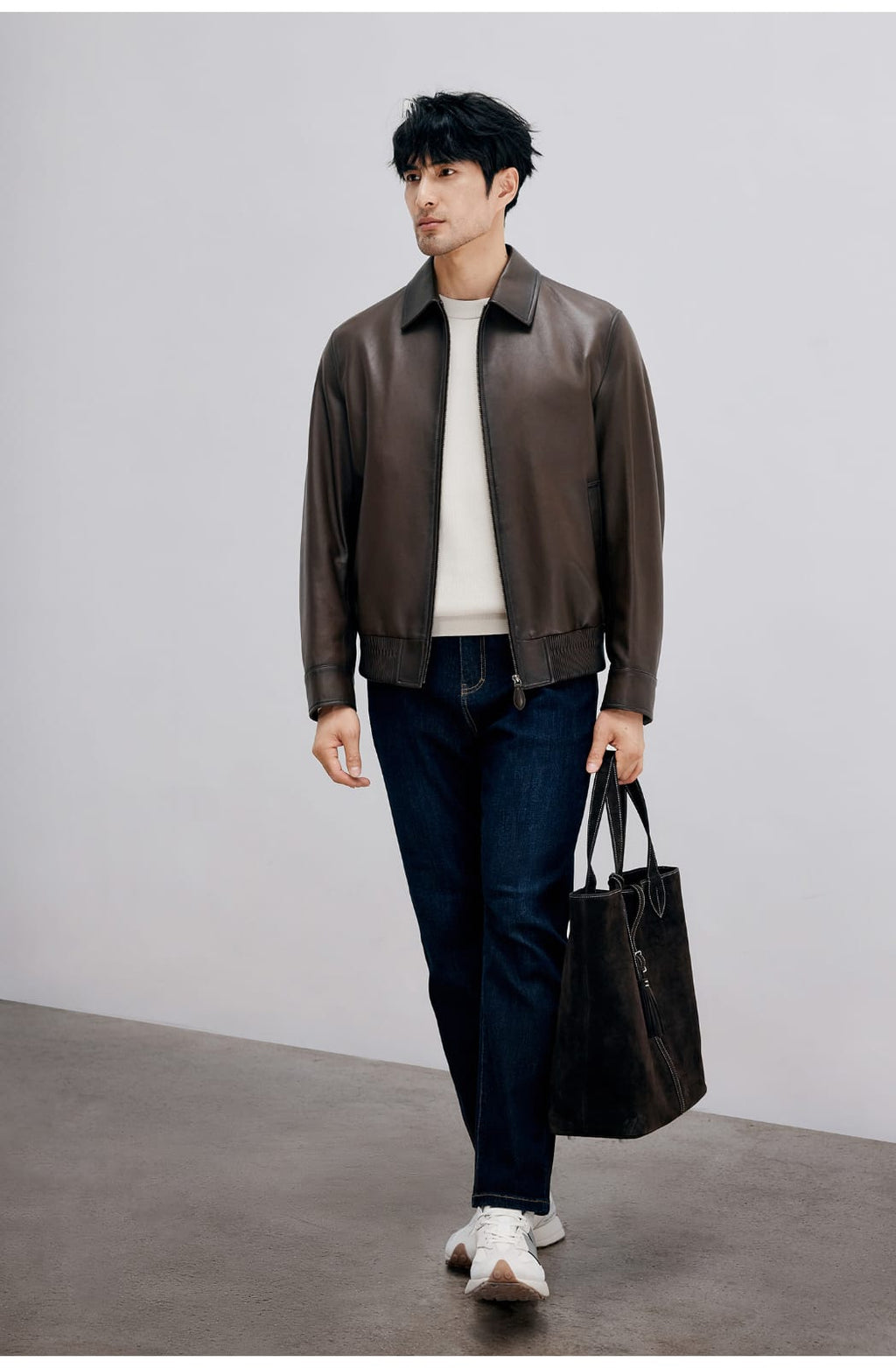 ITALIAN STYLE LUXURY LAMBSKIN LEATHER COAT