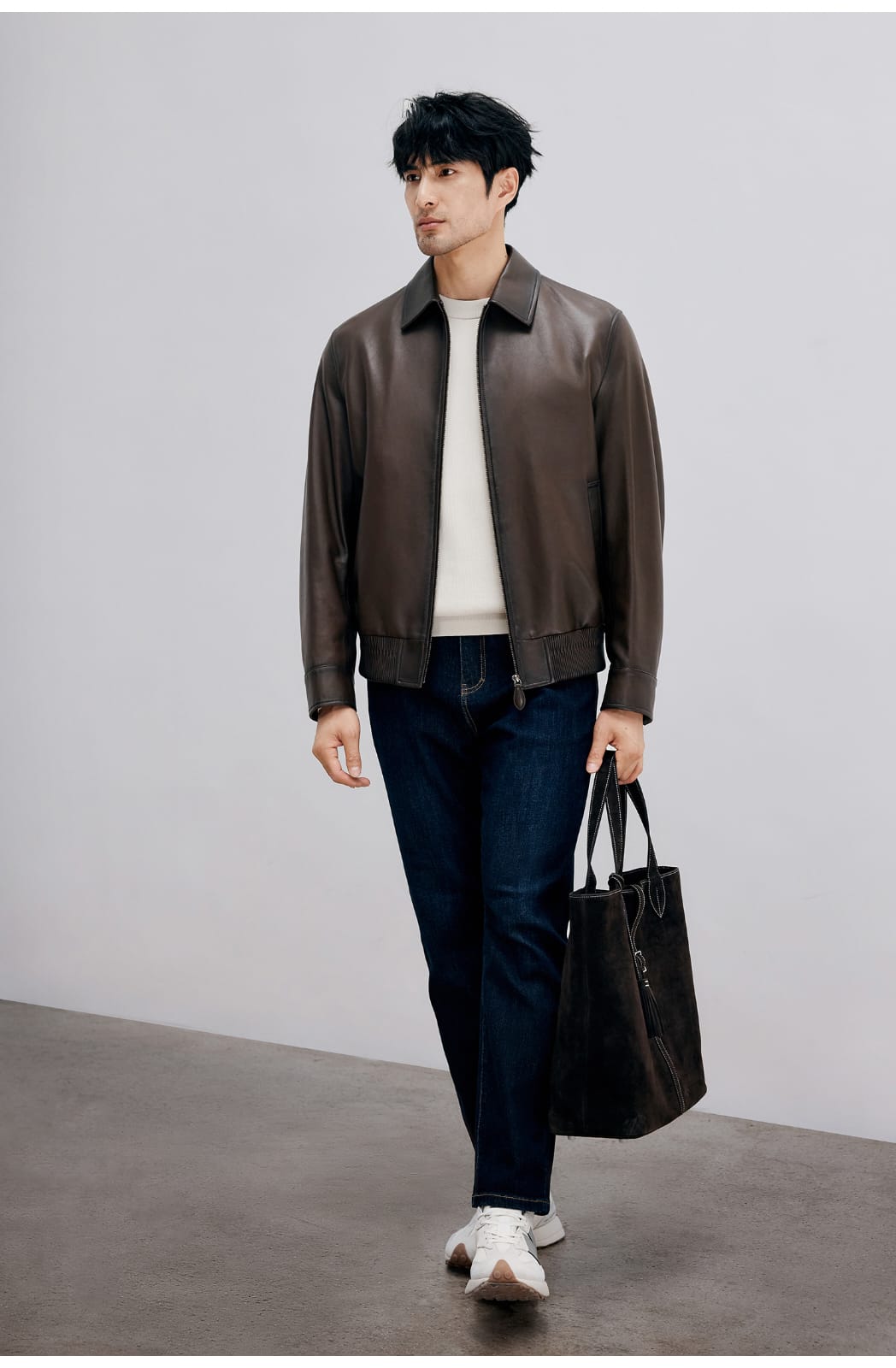 ITALIAN STYLE LUXURY LAMBSKIN LEATHER COAT