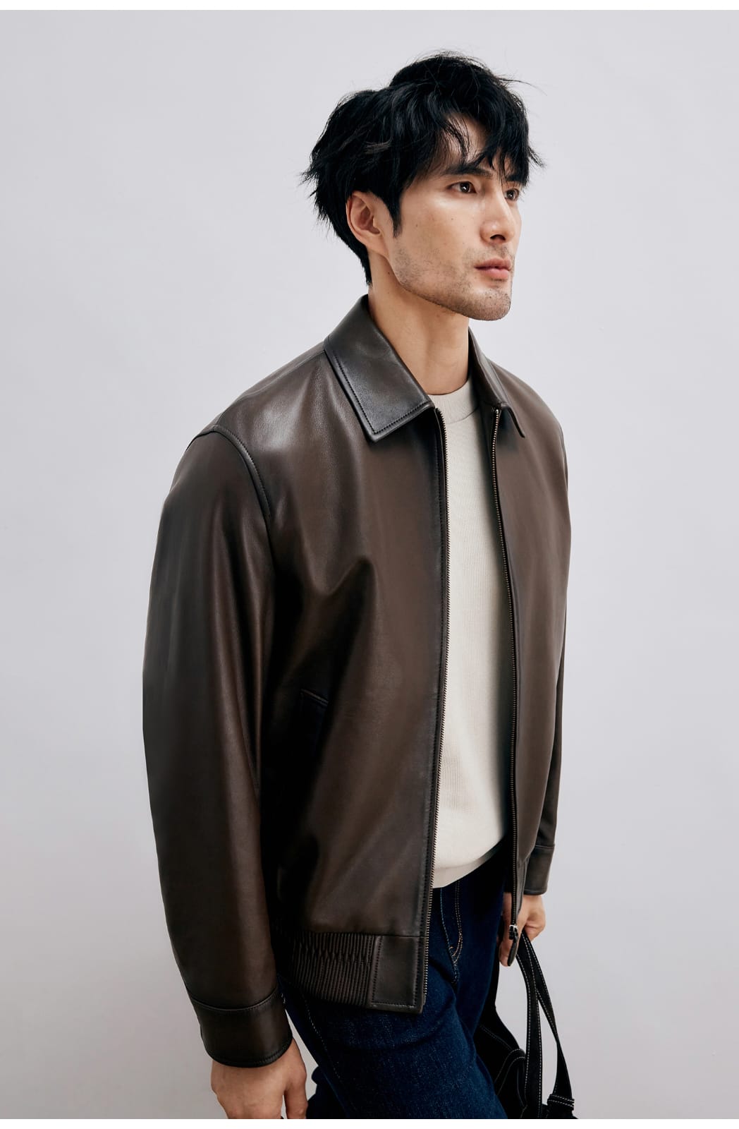 ITALIAN STYLE LUXURY LAMBSKIN LEATHER COAT