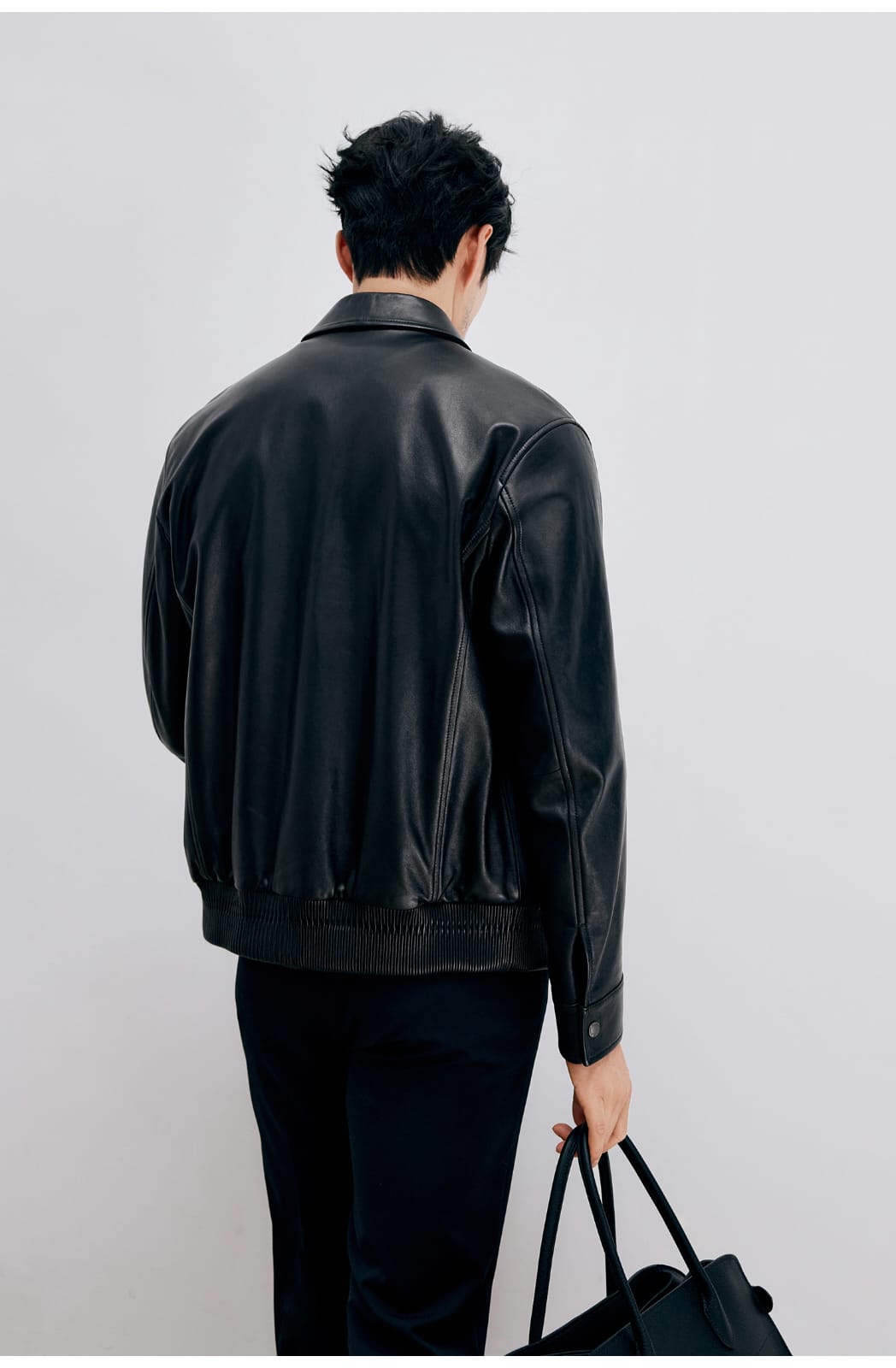 ITALIAN STYLE LUXURY LAMBSKIN LEATHER COAT