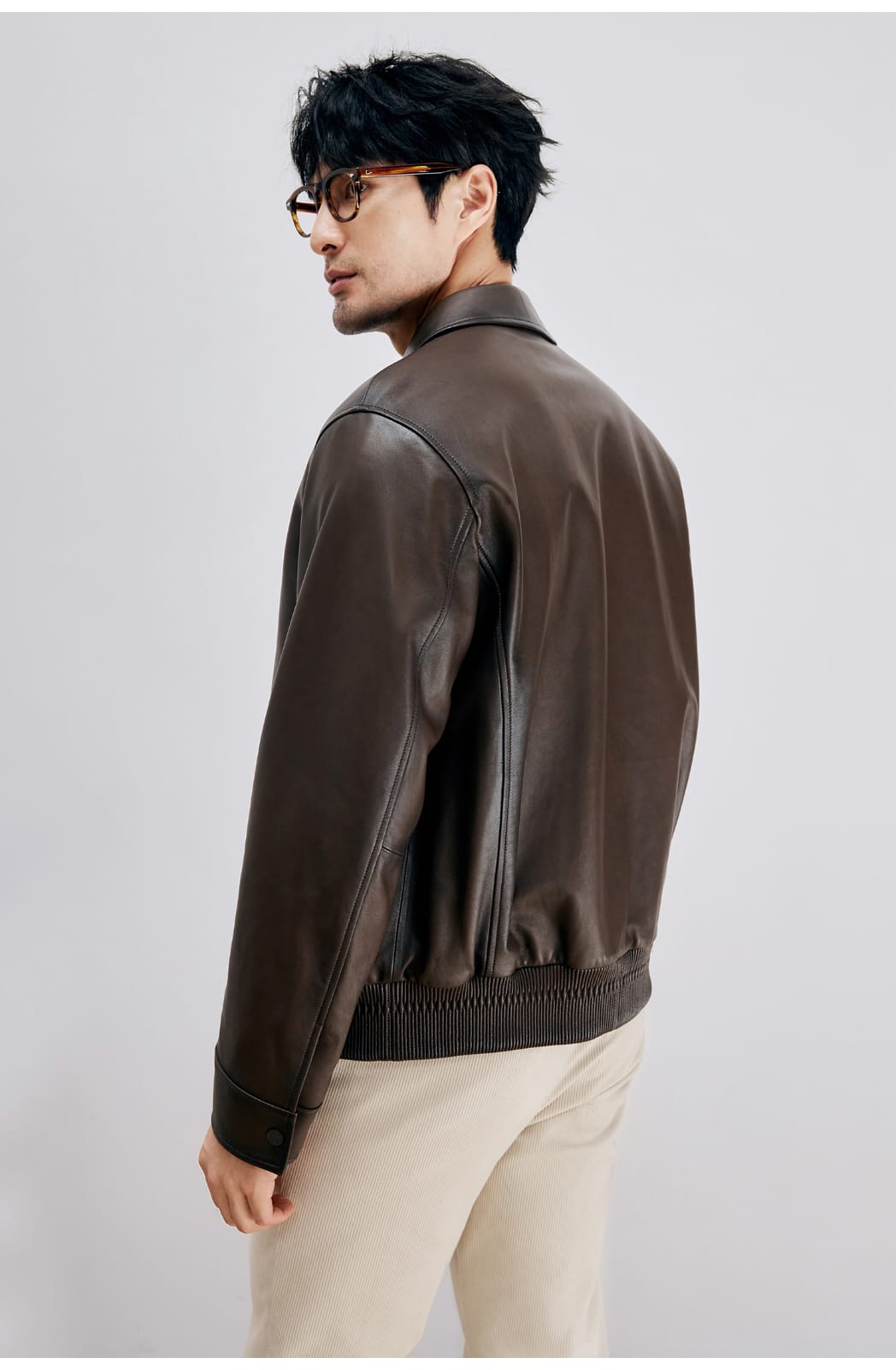 ITALIAN STYLE LUXURY LAMBSKIN LEATHER COAT