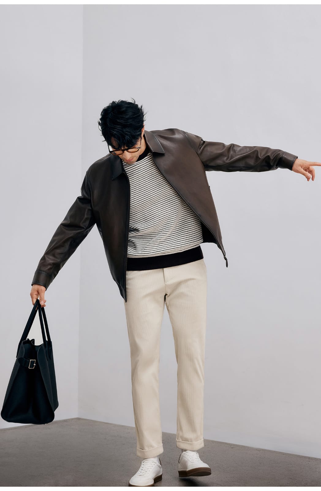 ITALIAN STYLE LUXURY LAMBSKIN LEATHER COAT