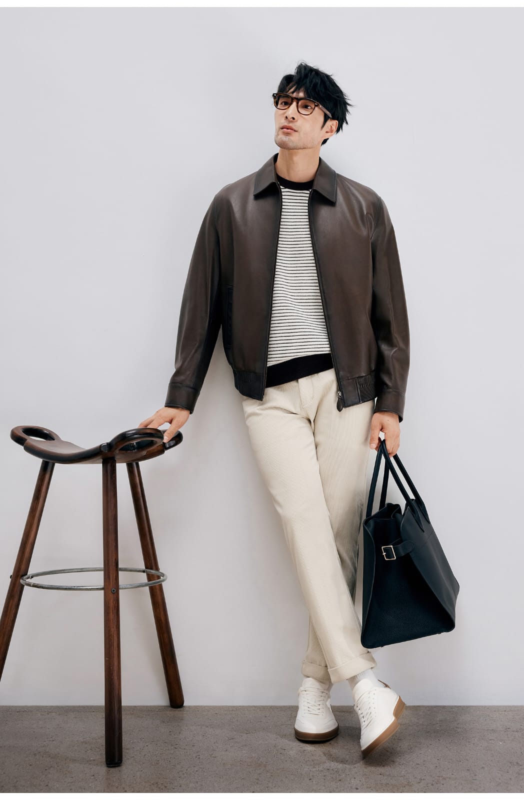 ITALIAN STYLE LUXURY LAMBSKIN LEATHER COAT