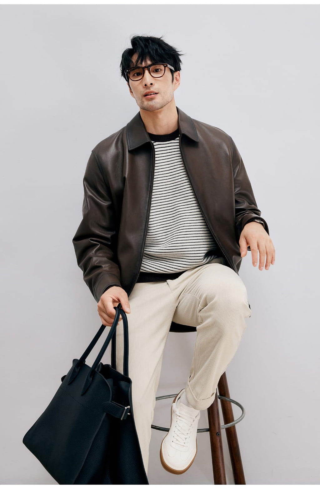 ITALIAN STYLE LUXURY LAMBSKIN LEATHER COAT