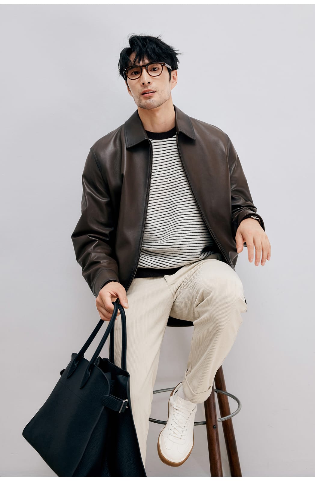 ITALIAN STYLE LUXURY LAMBSKIN LEATHER COAT