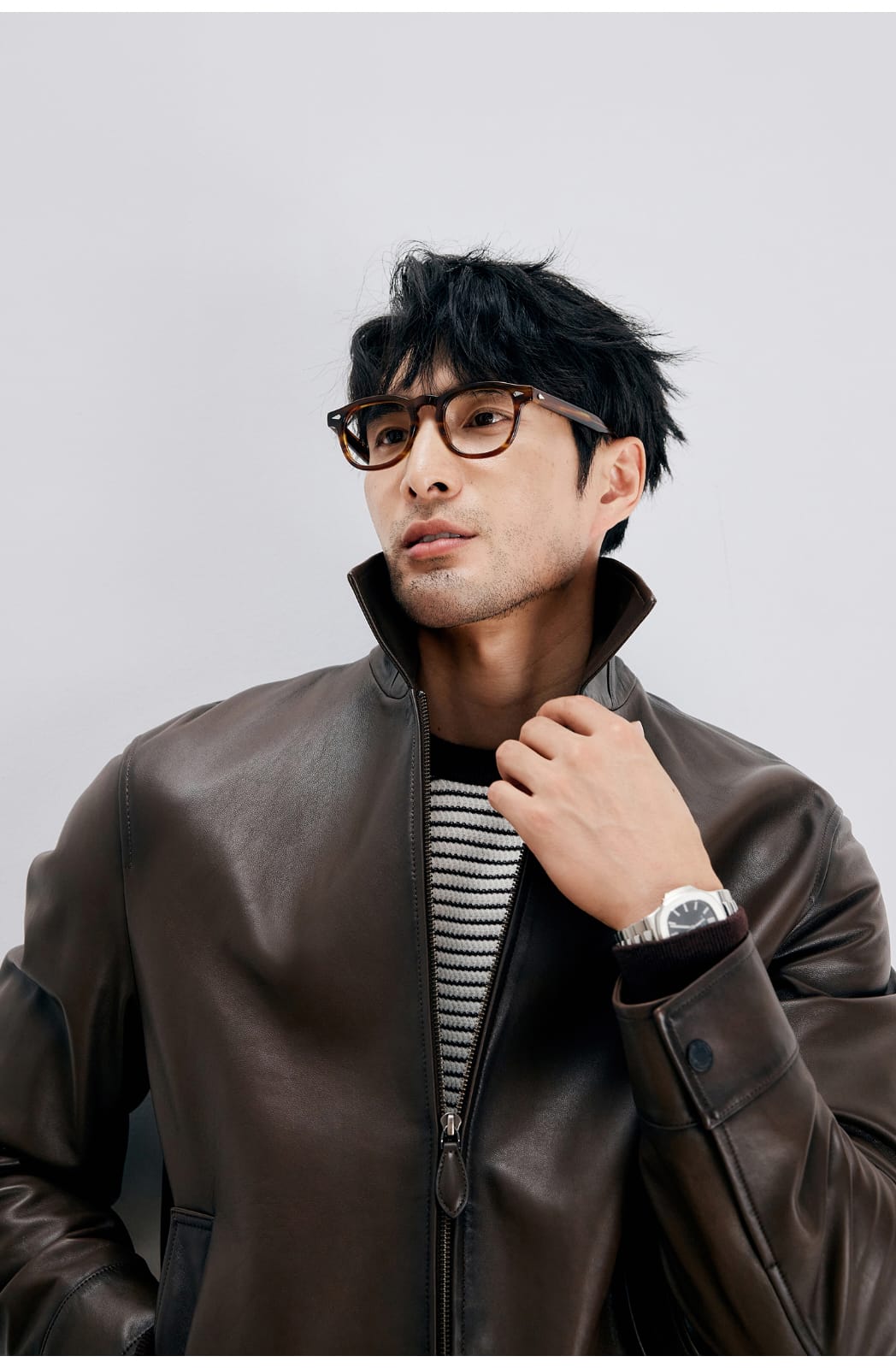 ITALIAN STYLE LUXURY LAMBSKIN LEATHER COAT