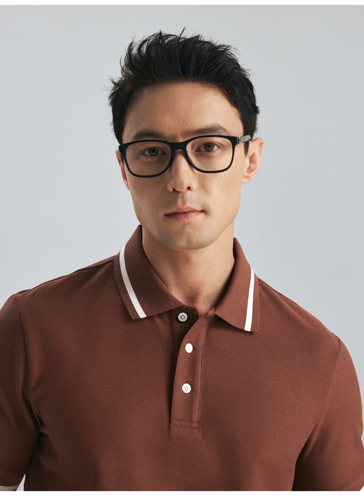 MULBERRY SILK WOOL COTTON BLEND SHORT SLEEVE POLO SHIRT