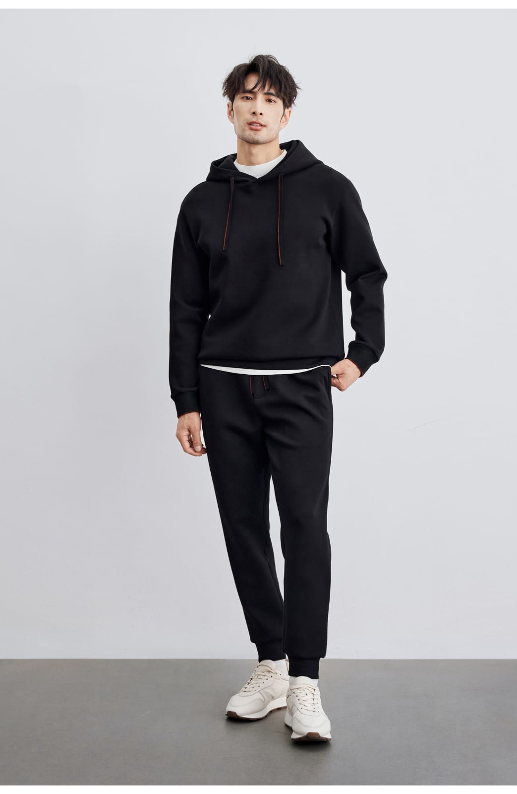 AUTUMN CASUAL WOOL BLEND HOODED SWEATSHIRT