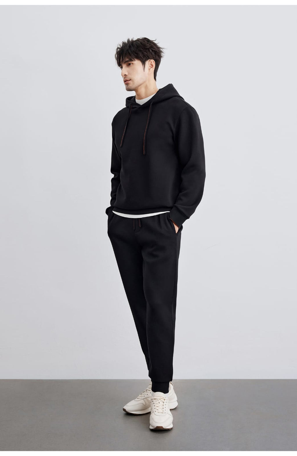 AUTUMN CASUAL WOOL BLEND HOODED SWEATSHIRT