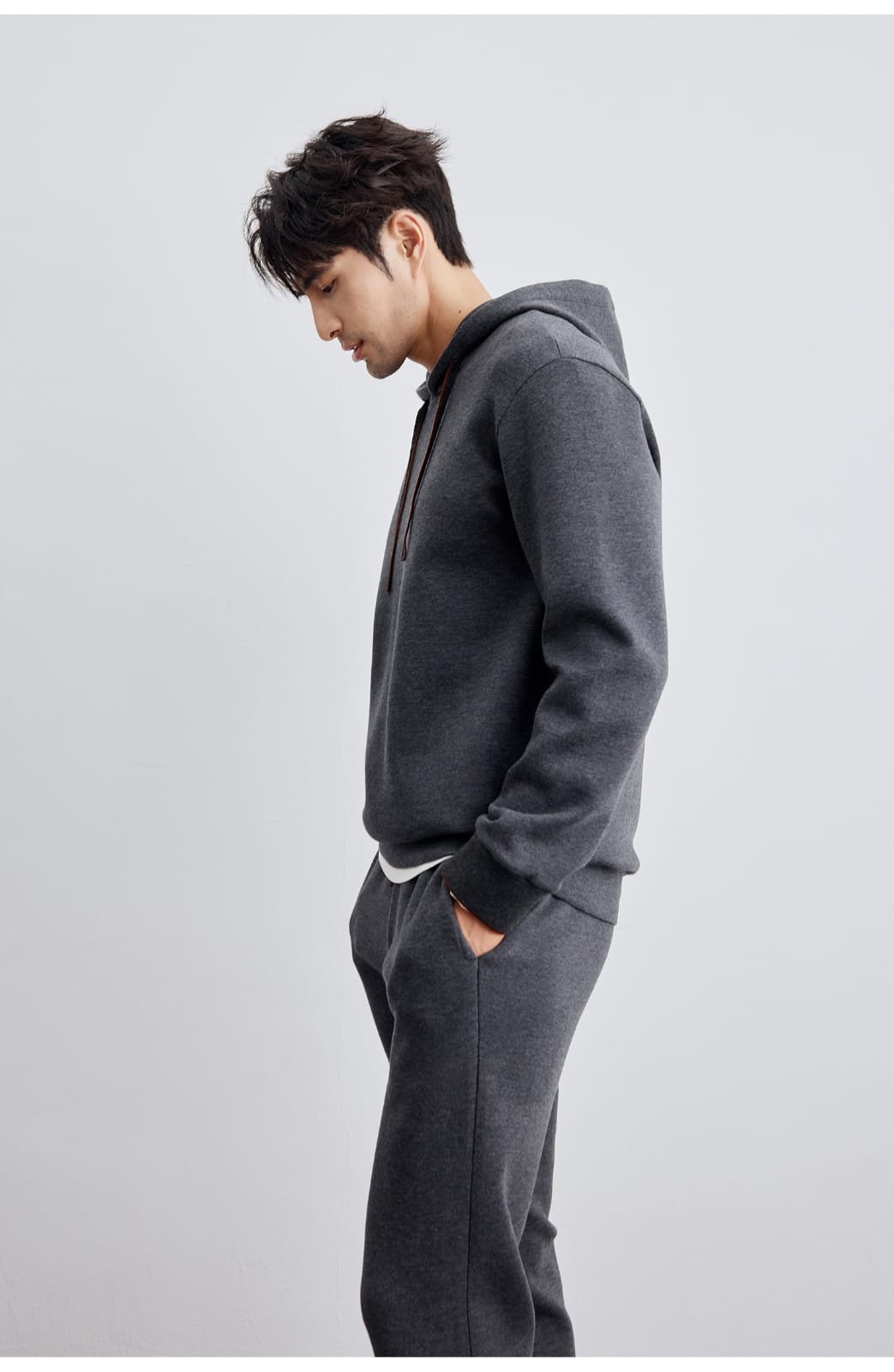 AUTUMN CASUAL WOOL BLEND HOODED SWEATSHIRT