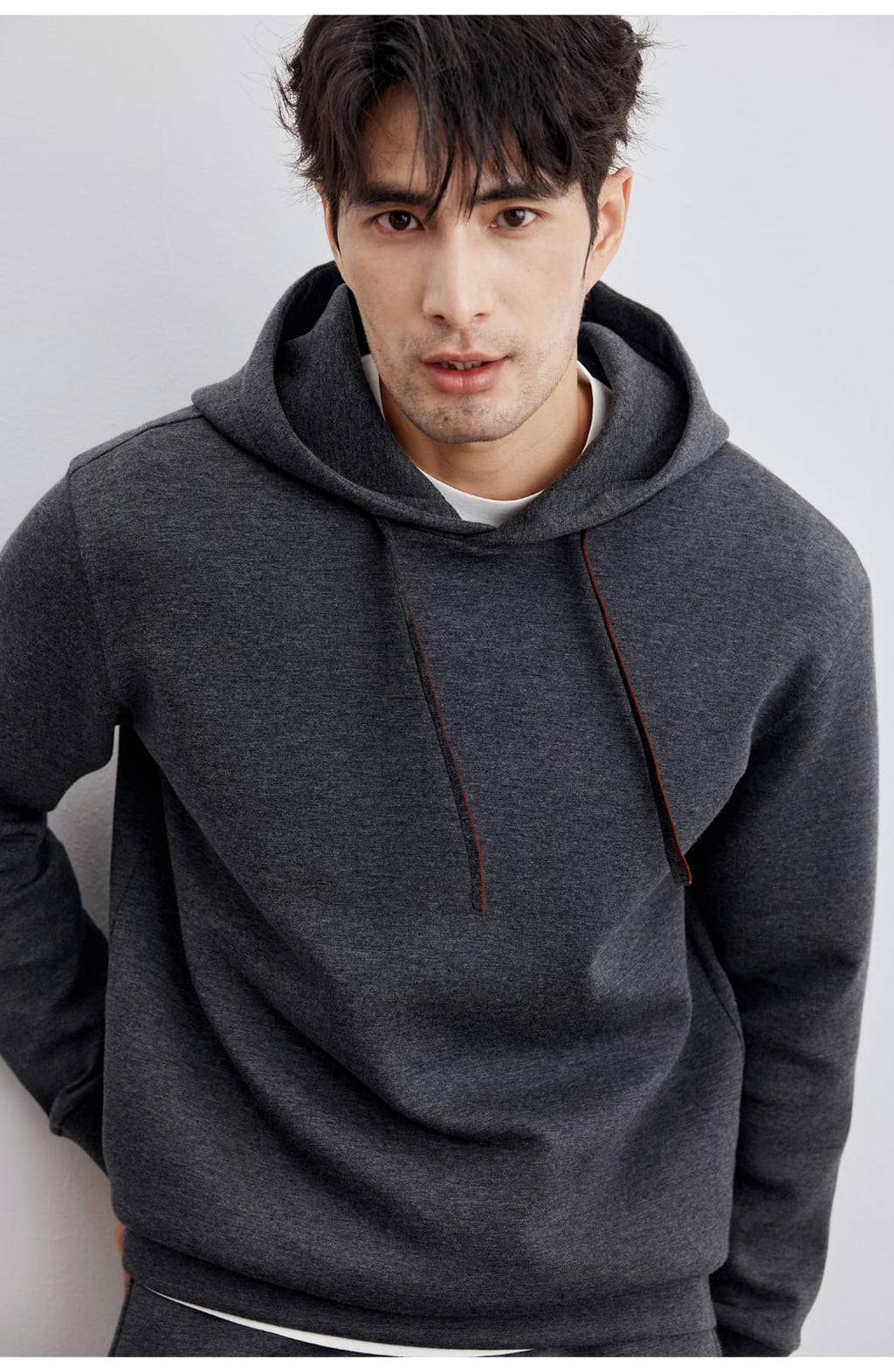 AUTUMN CASUAL WOOL BLEND HOODED SWEATSHIRT