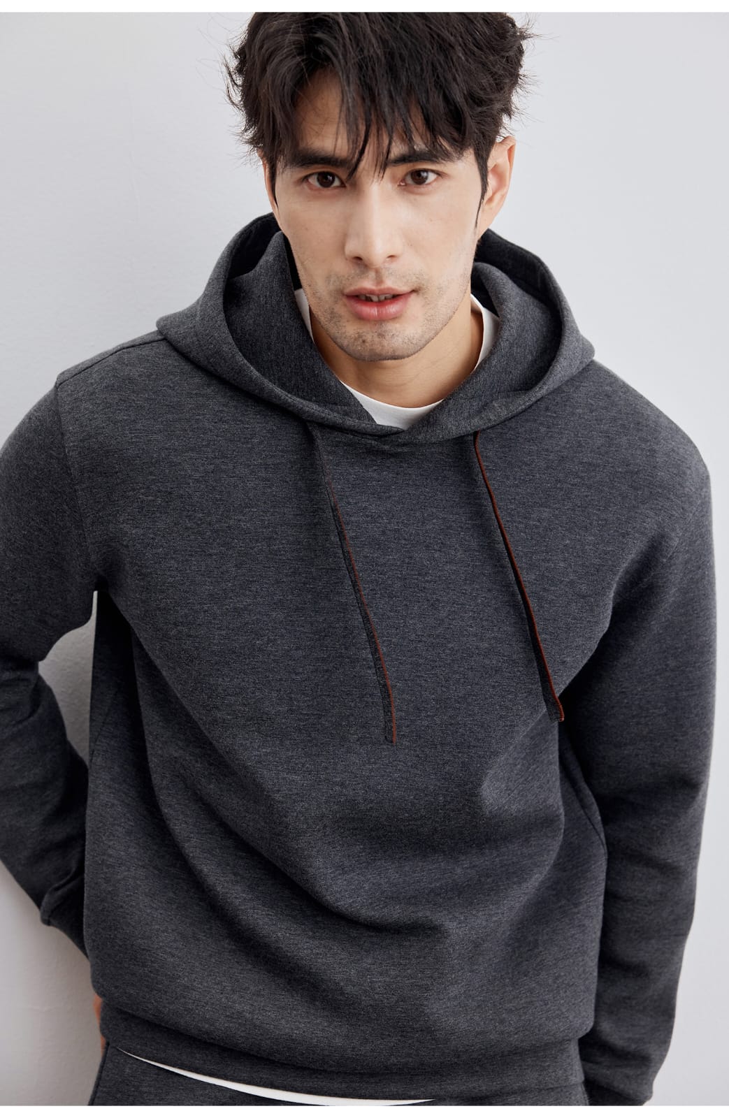 AUTUMN CASUAL WOOL BLEND HOODED SWEATSHIRT