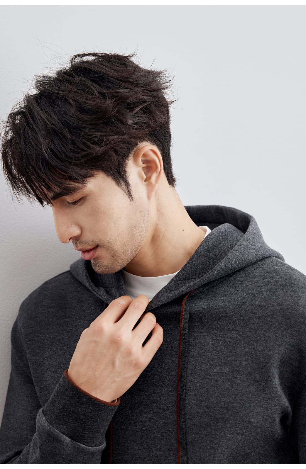 AUTUMN CASUAL WOOL BLEND HOODED SWEATSHIRT