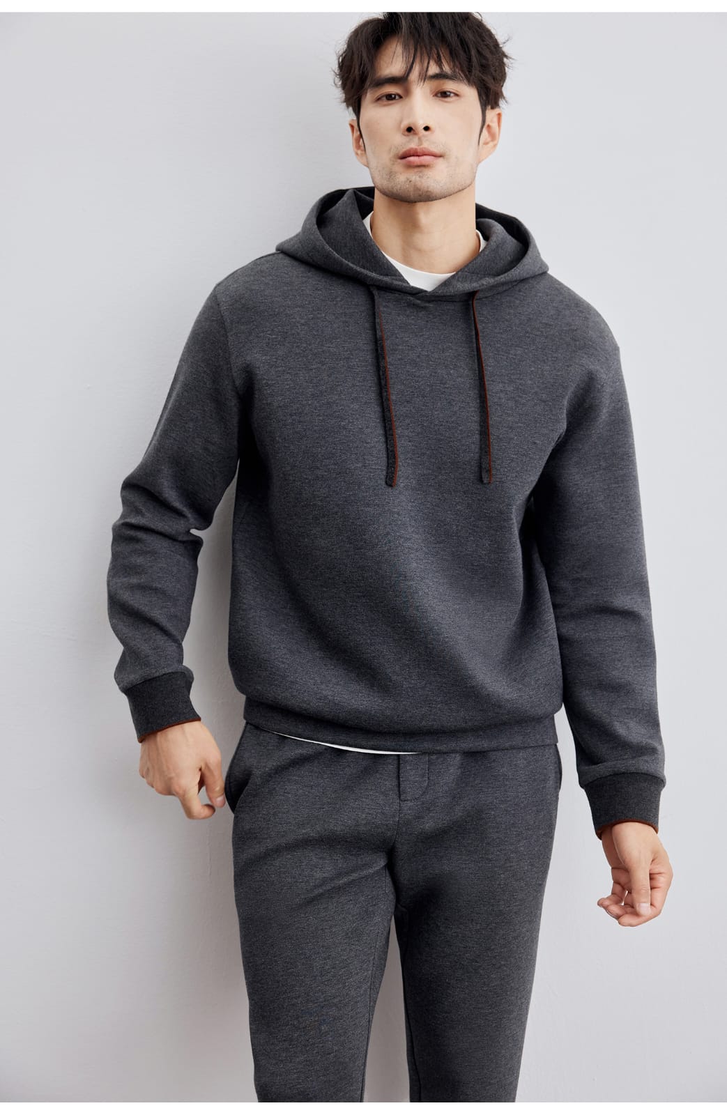 AUTUMN CASUAL WOOL BLEND HOODED SWEATSHIRT