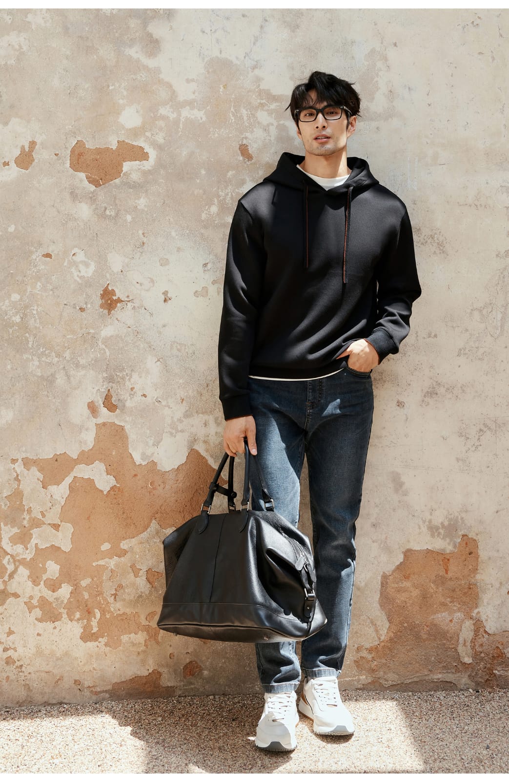AUTUMN CASUAL WOOL BLEND HOODED SWEATSHIRT