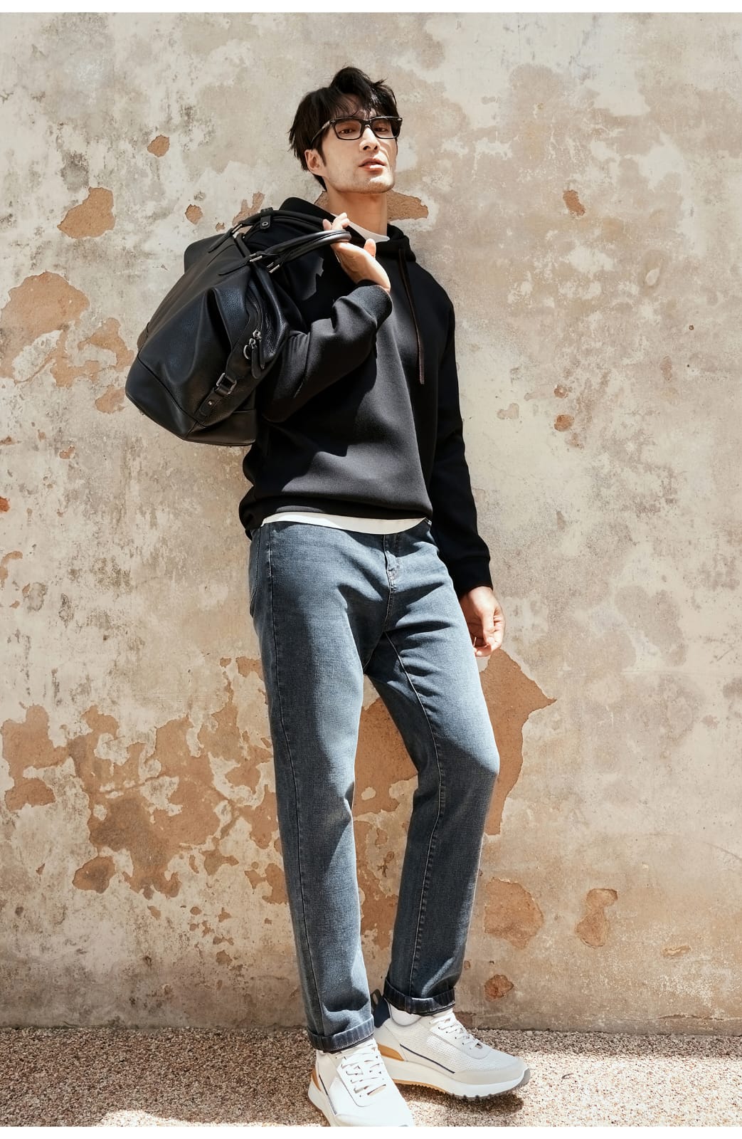 AUTUMN CASUAL WOOL BLEND HOODED SWEATSHIRT