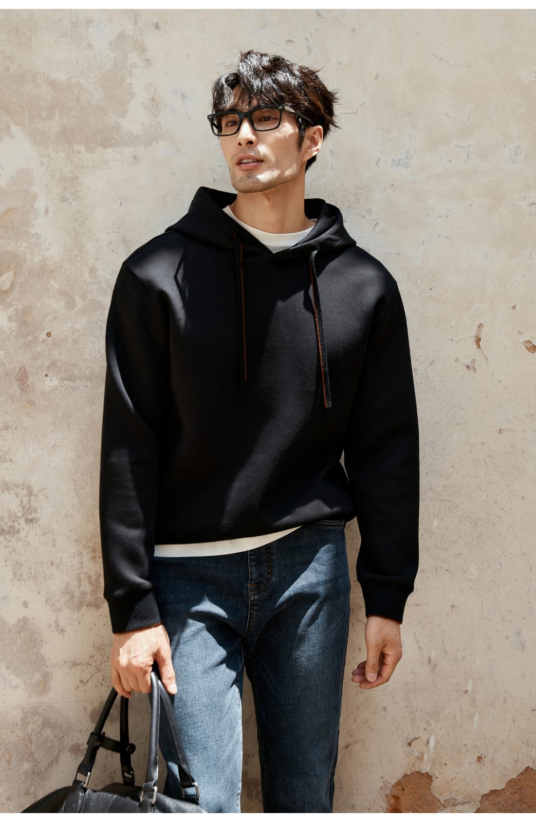 AUTUMN CASUAL WOOL BLEND HOODED SWEATSHIRT