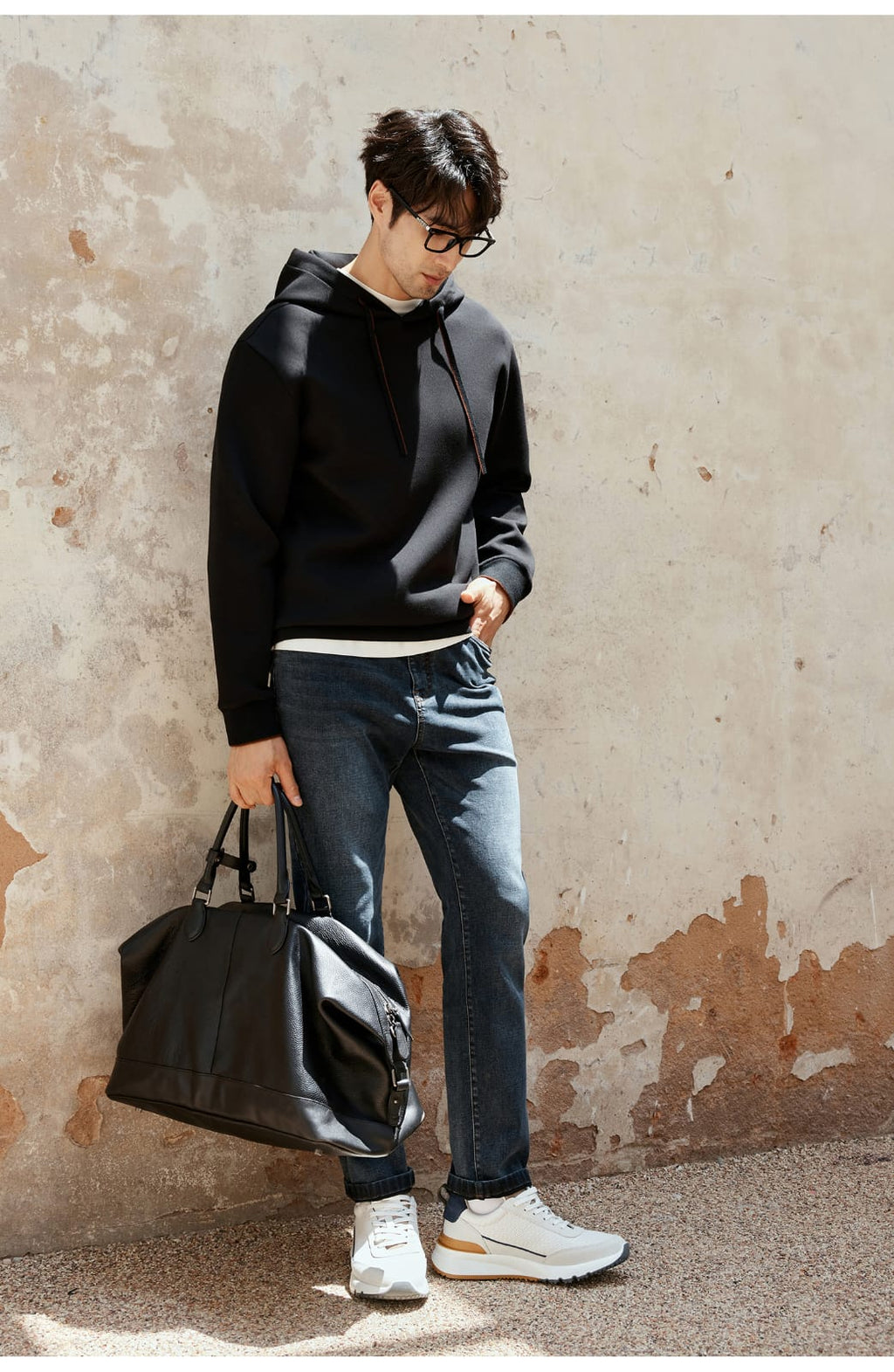 AUTUMN CASUAL WOOL BLEND HOODED SWEATSHIRT