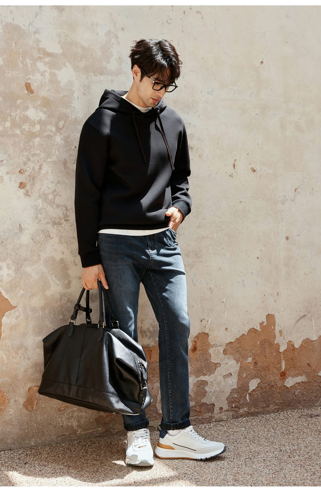 AUTUMN CASUAL WOOL BLEND HOODED SWEATSHIRT