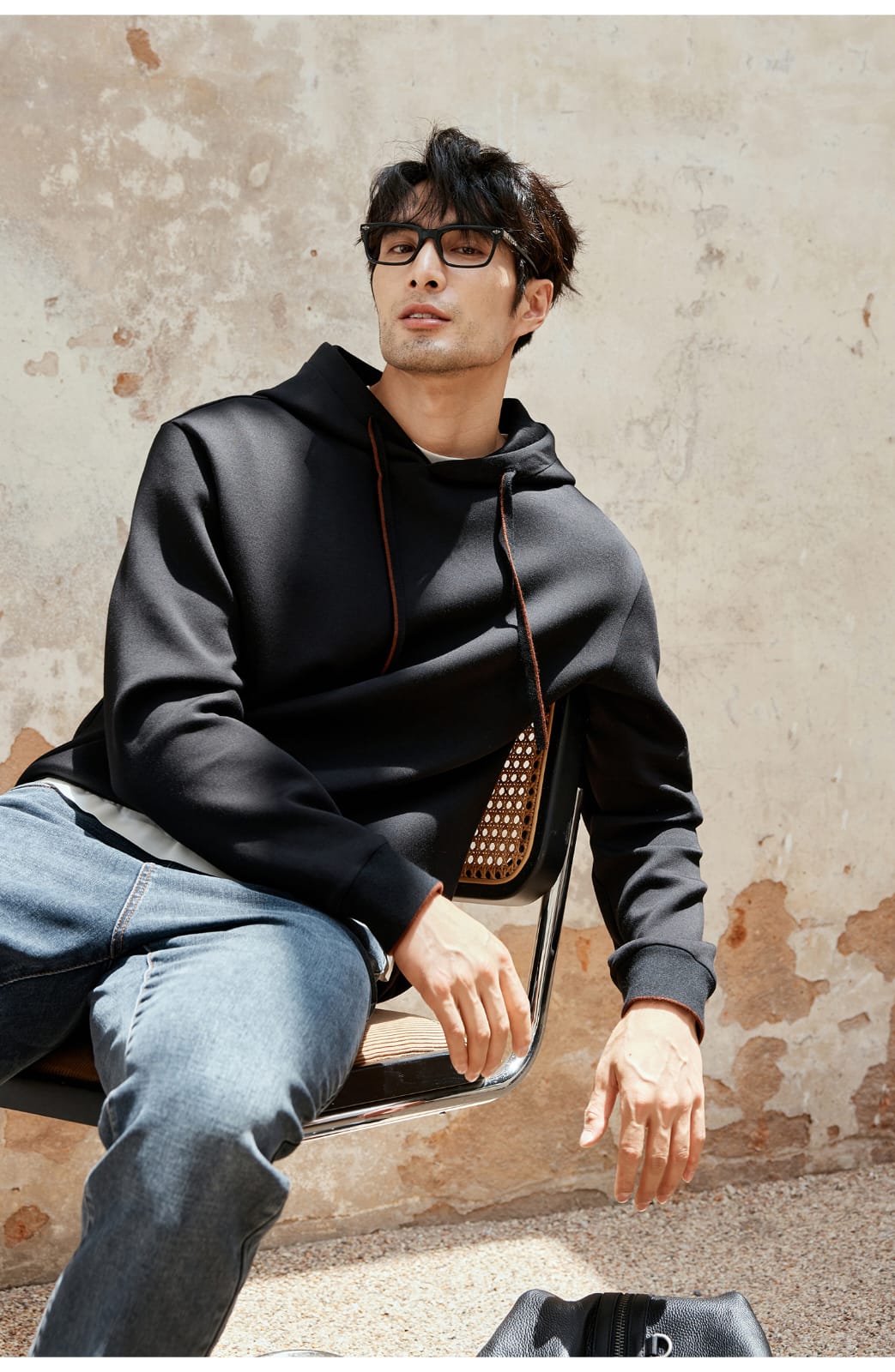 AUTUMN CASUAL WOOL BLEND HOODED SWEATSHIRT