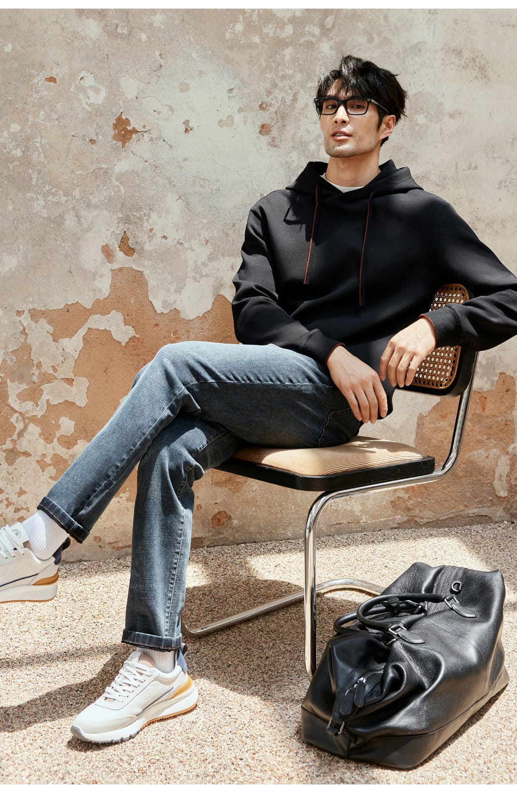 AUTUMN CASUAL WOOL BLEND HOODED SWEATSHIRT
