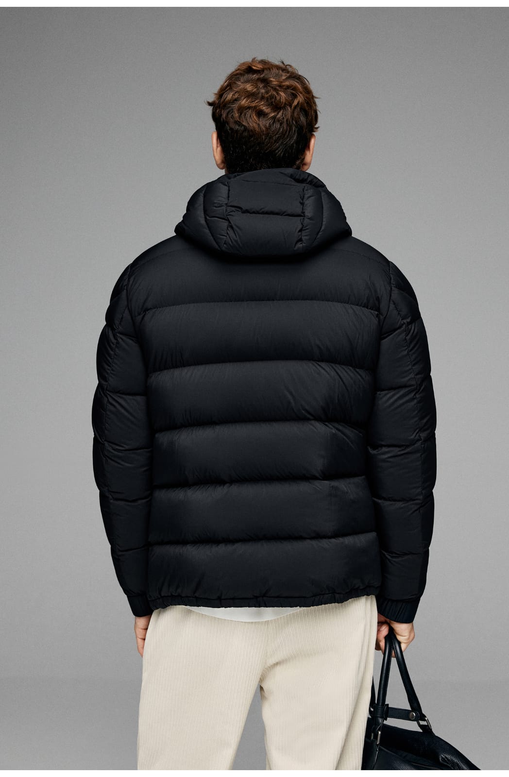 BUSINESS DOWNCOAT FLUFFY WARM HOODED GOOSE DOWN JACKET