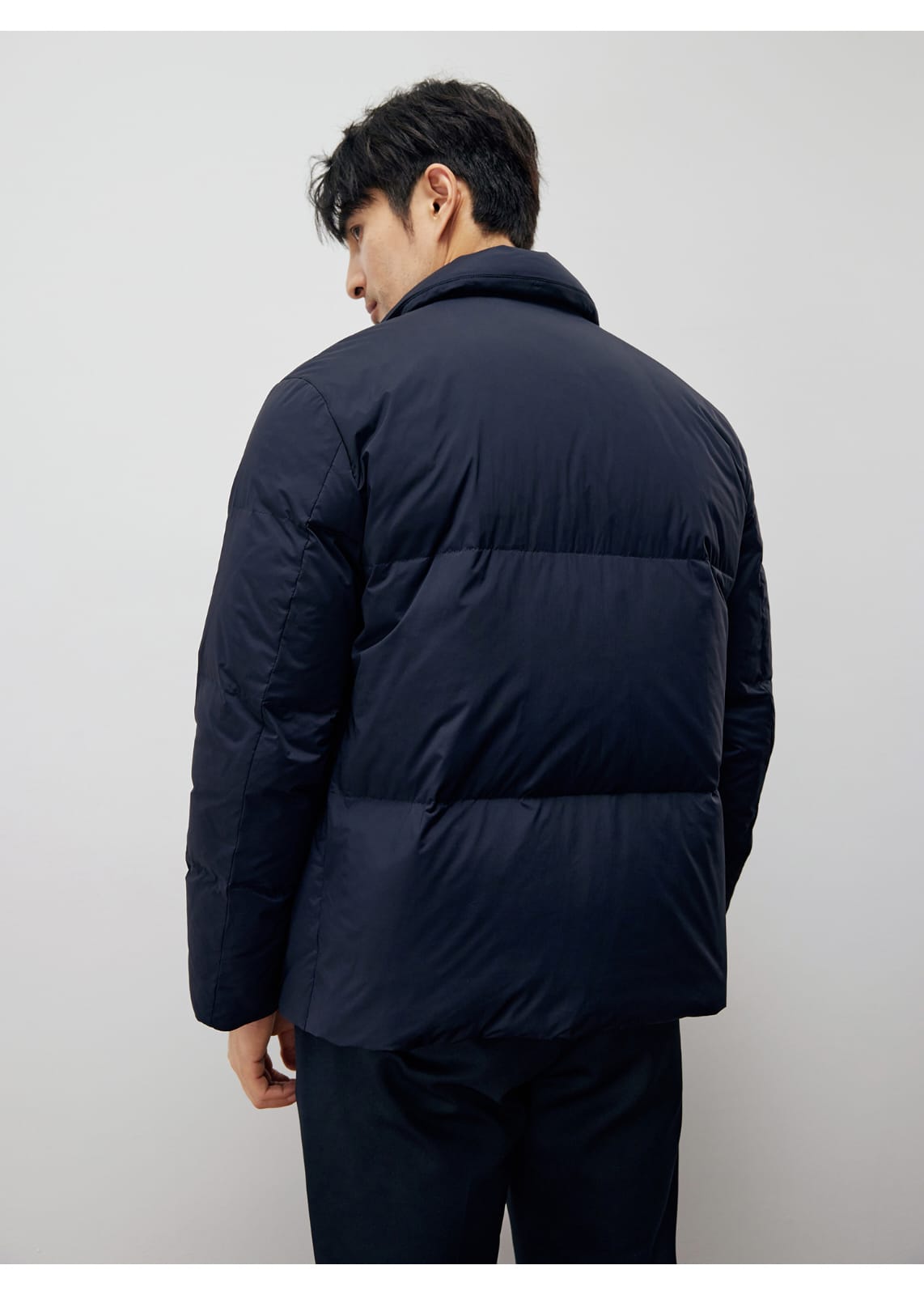 ELEGANT LAPEL PUFFY GOOSE DOWN WINTER JACKET