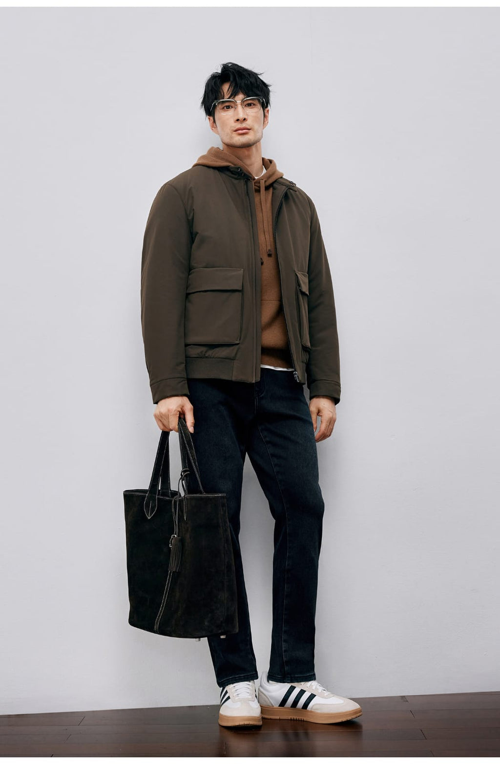 ITALIAN STYLE LIGHTWEIGHT THERMAL STAND COLLAR JACKET