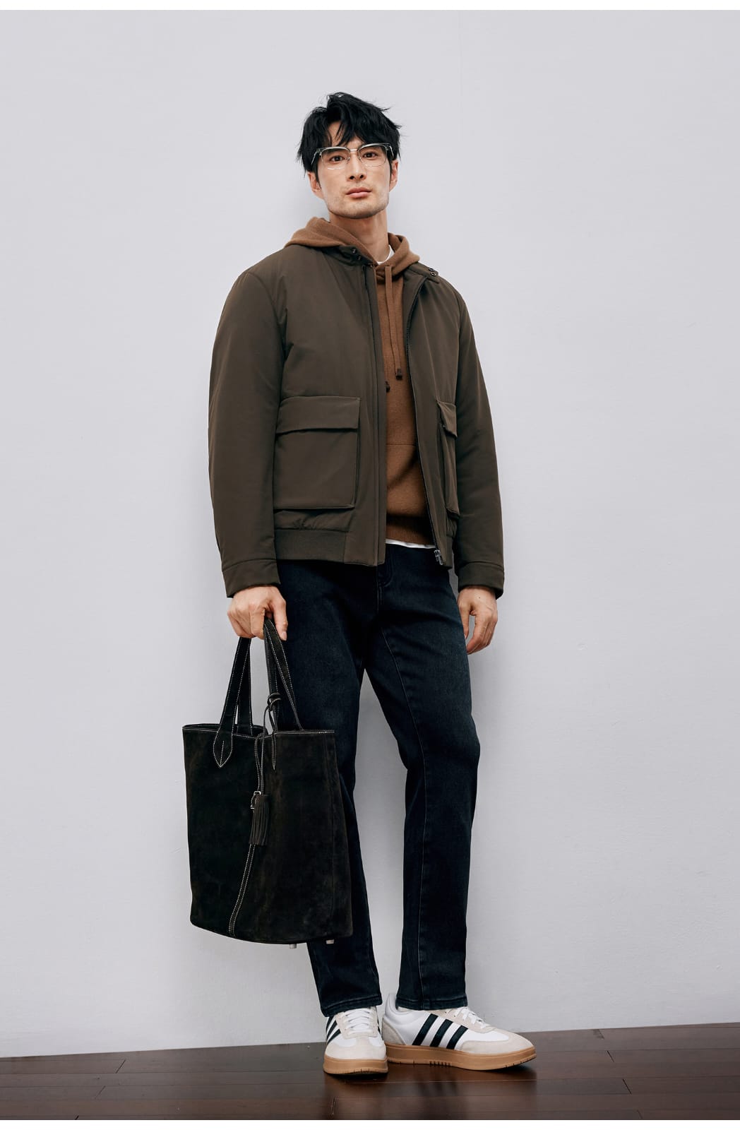 ITALIAN STYLE LIGHTWEIGHT THERMAL STAND COLLAR JACKET