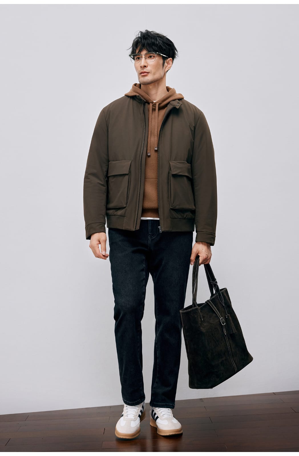 ITALIAN STYLE LIGHTWEIGHT THERMAL STAND COLLAR JACKET
