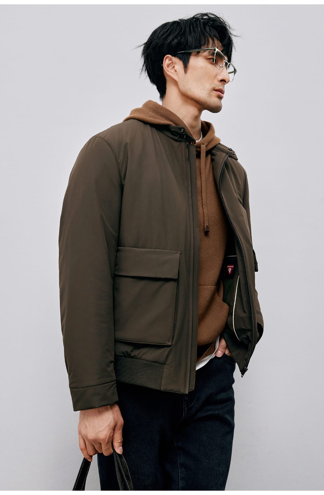 ITALIAN STYLE LIGHTWEIGHT THERMAL STAND COLLAR JACKET