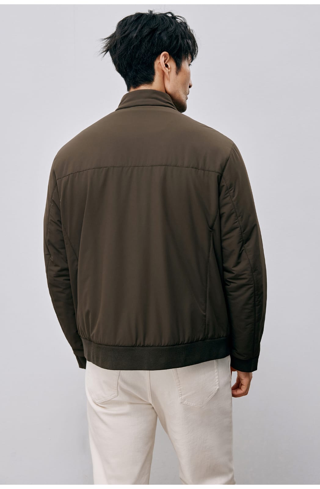 ITALIAN STYLE LIGHTWEIGHT THERMAL STAND COLLAR JACKET