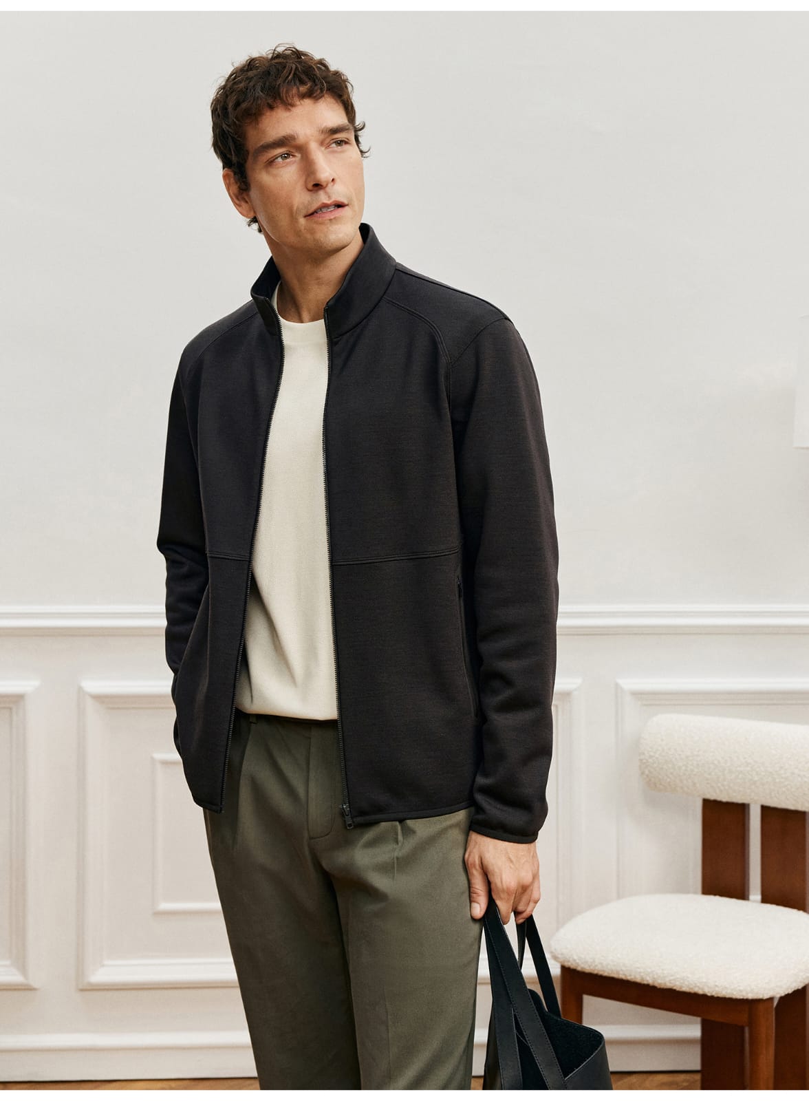 PREMIUM SUPIMA COTTON JACQUARD LONG SLEEVE T-SHIRT