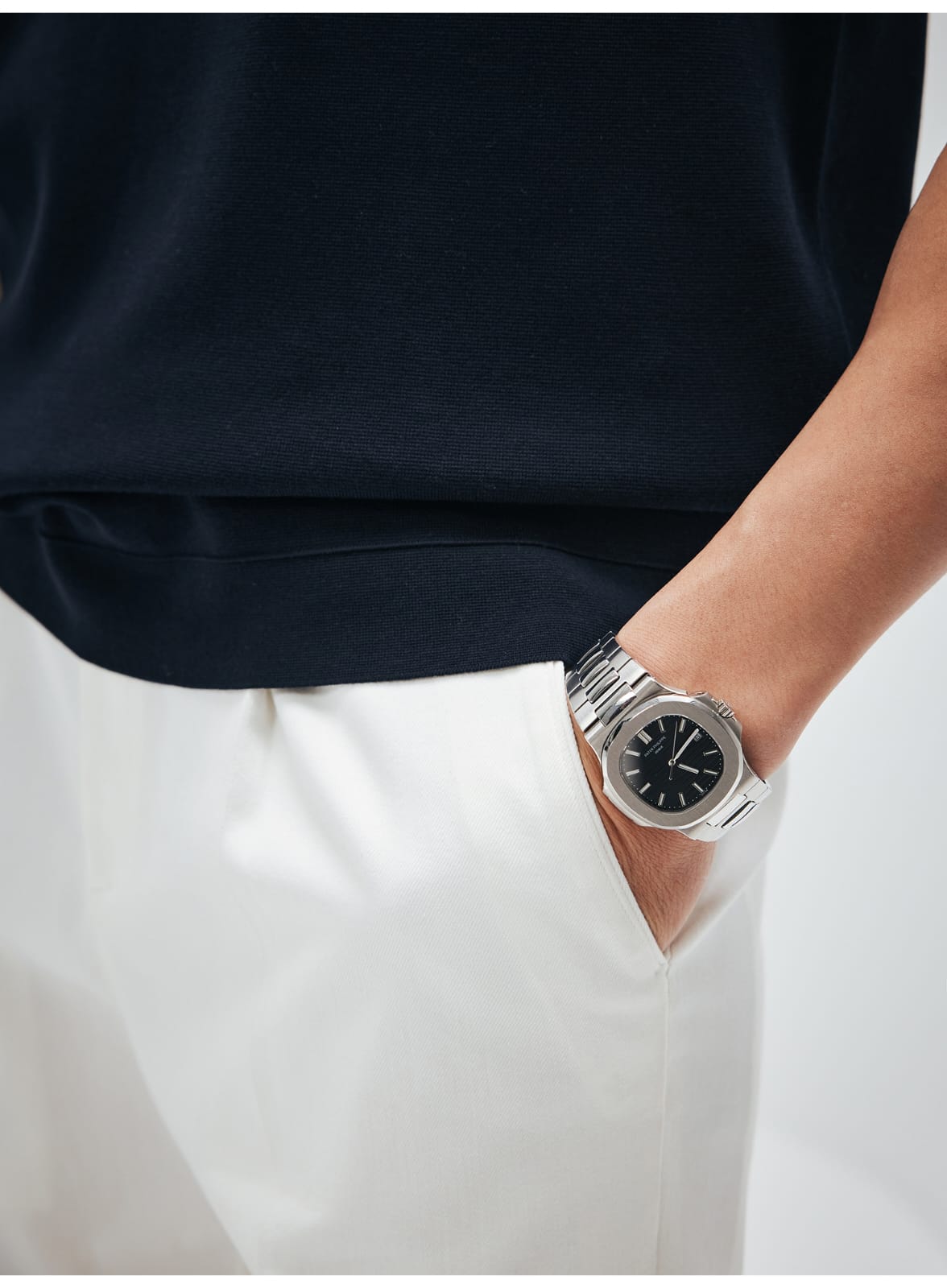 MINIMALIST HIGH-END WOVEN WOOL COTTON BLEND SUMMER T-SHIRT