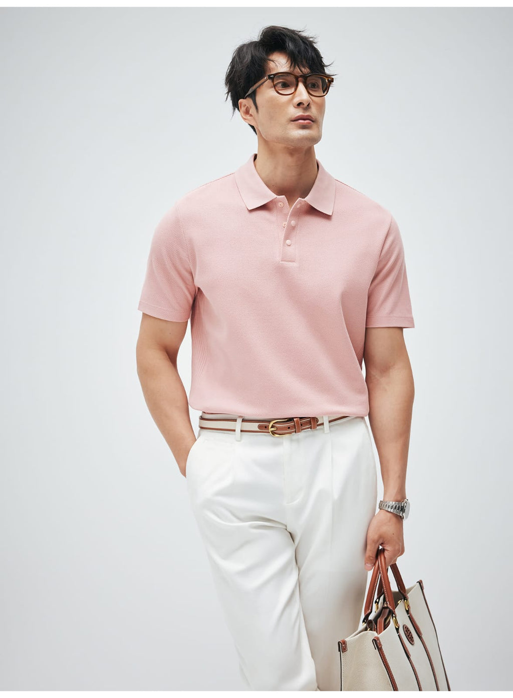 HIGH END SUPIMA COTTON LAPEL POLO SHIRT
